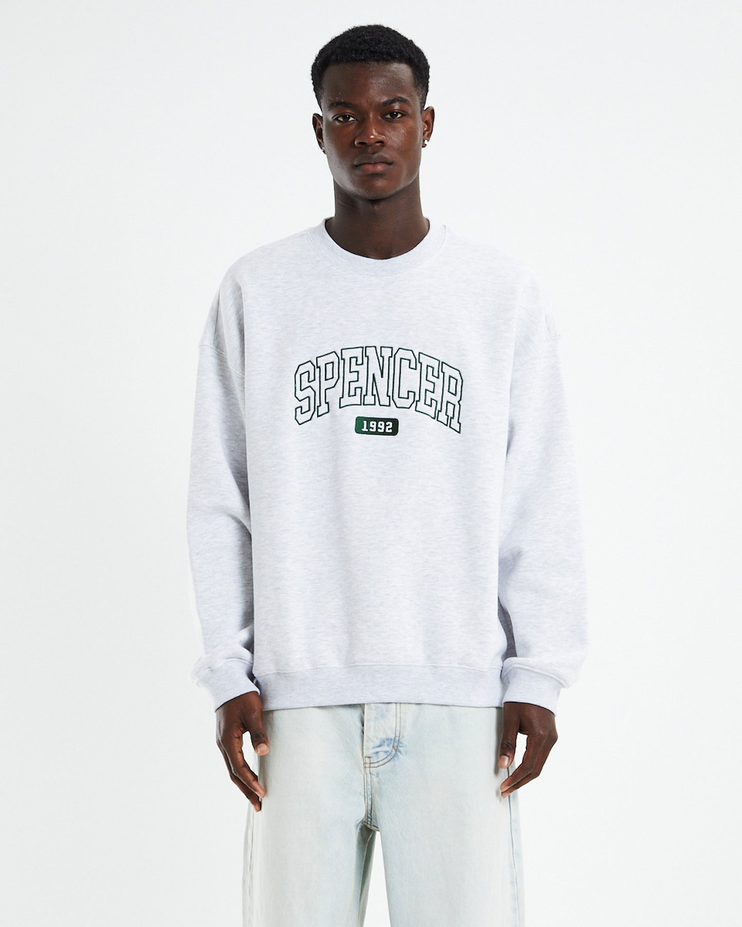 Seattle Crew Jumper Frost Marle Grey