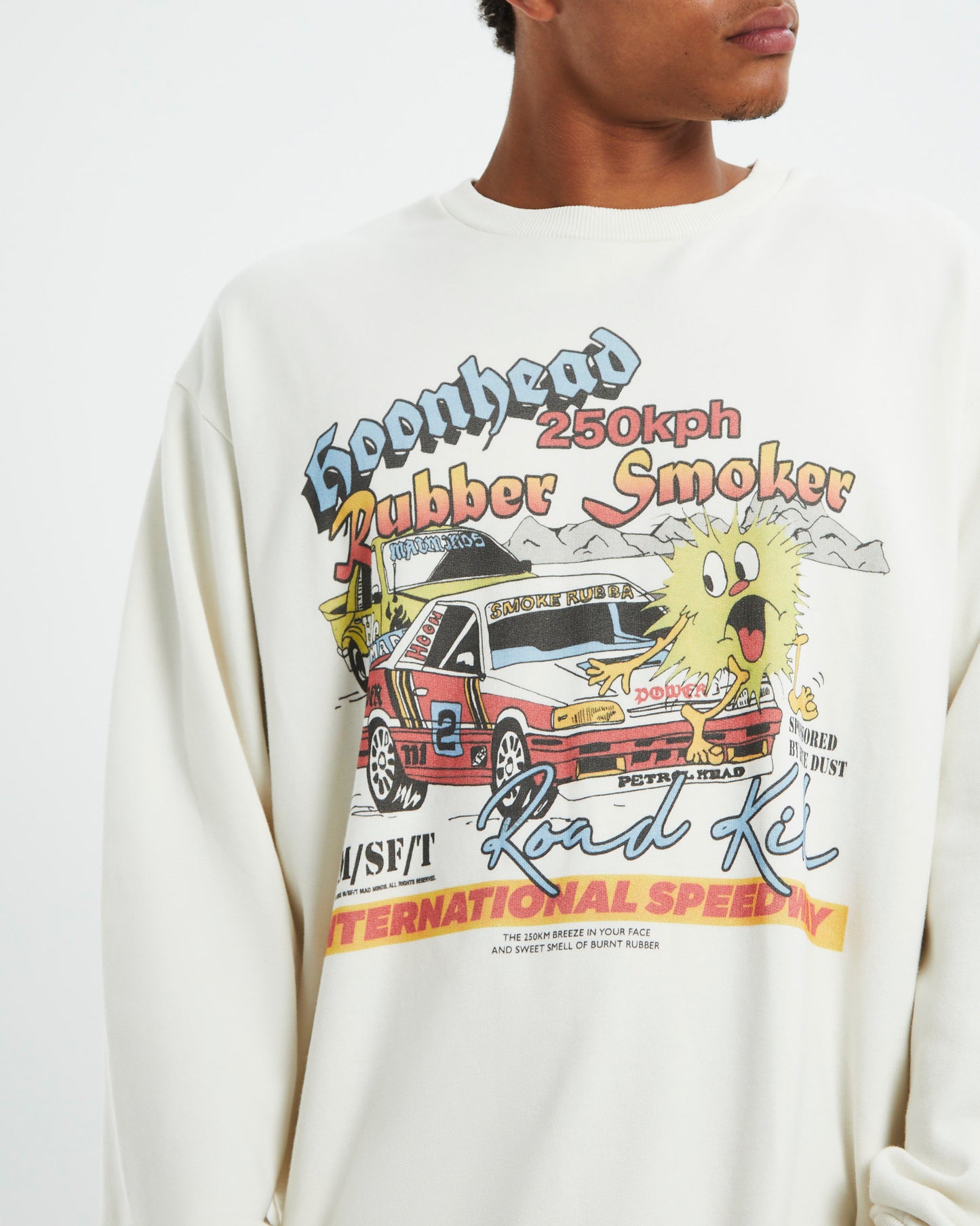 Hoonheads 50/50 Crewneck Jumper Thrift White