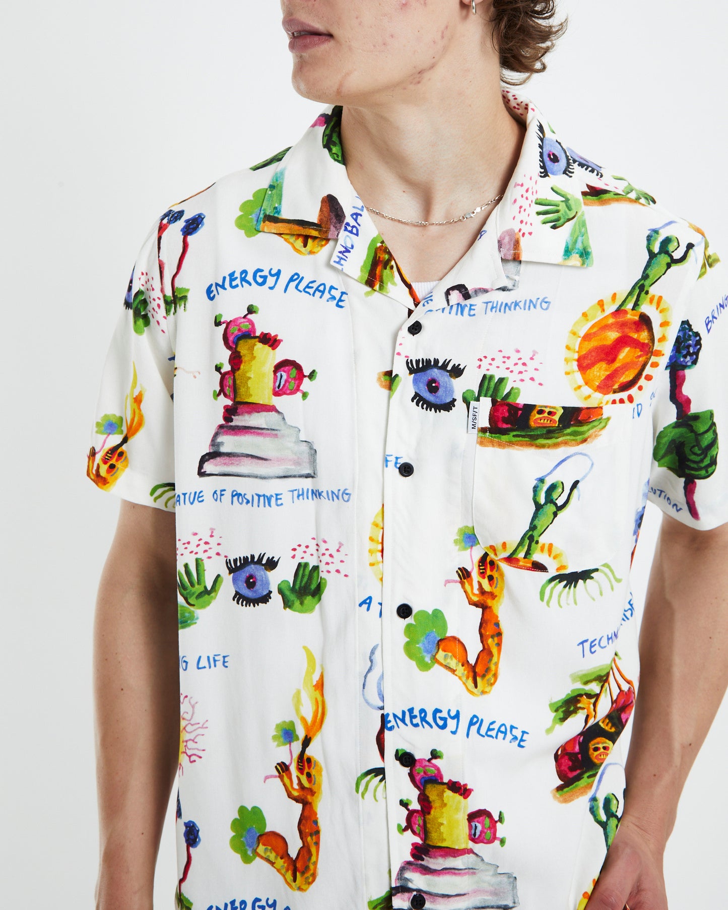 Grabbing Life Short Sleeve Shirt White