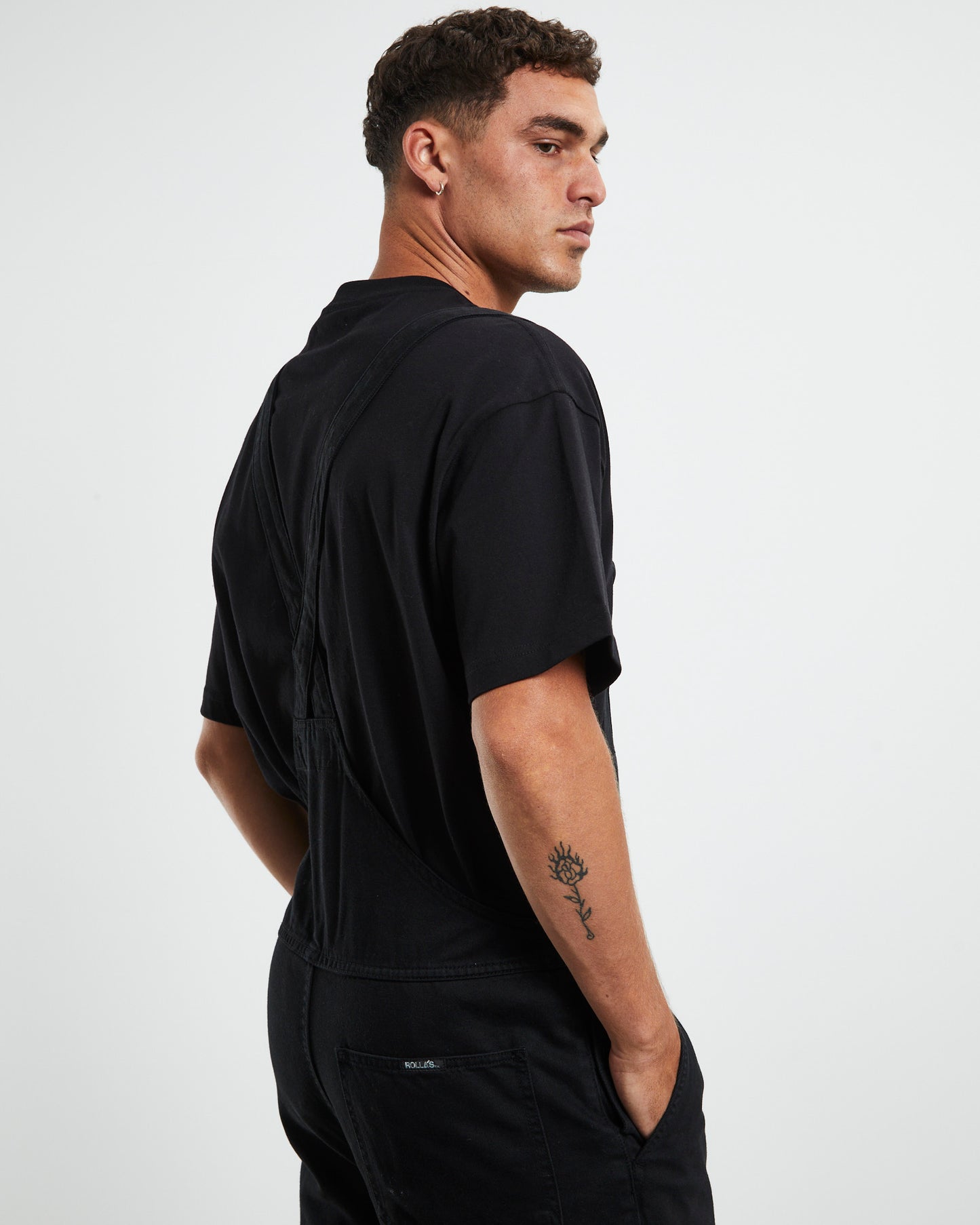 Trade Denim Overalls Black