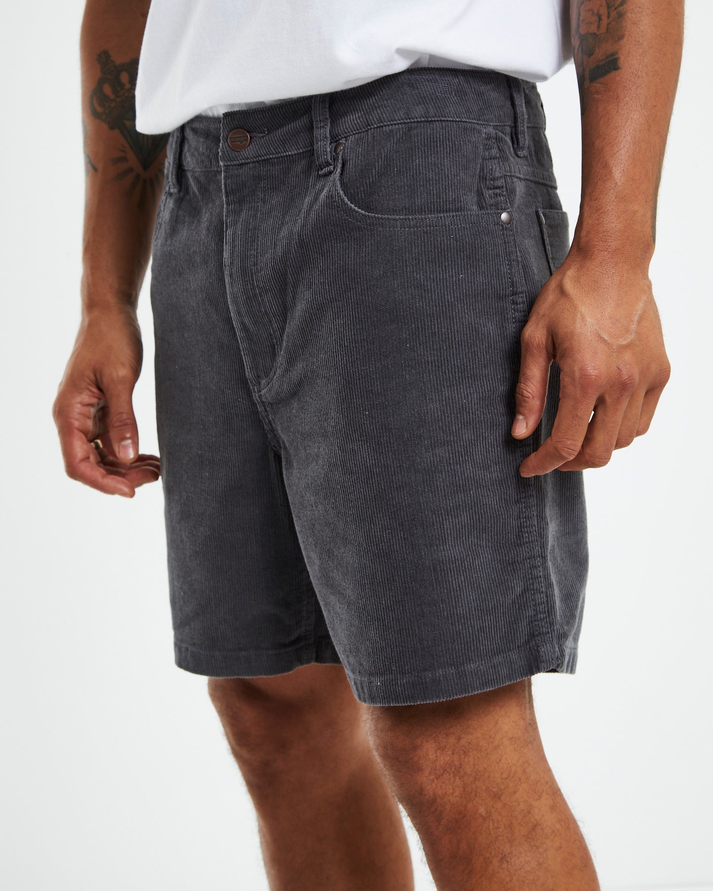 Cord Shorts Pewter Grey