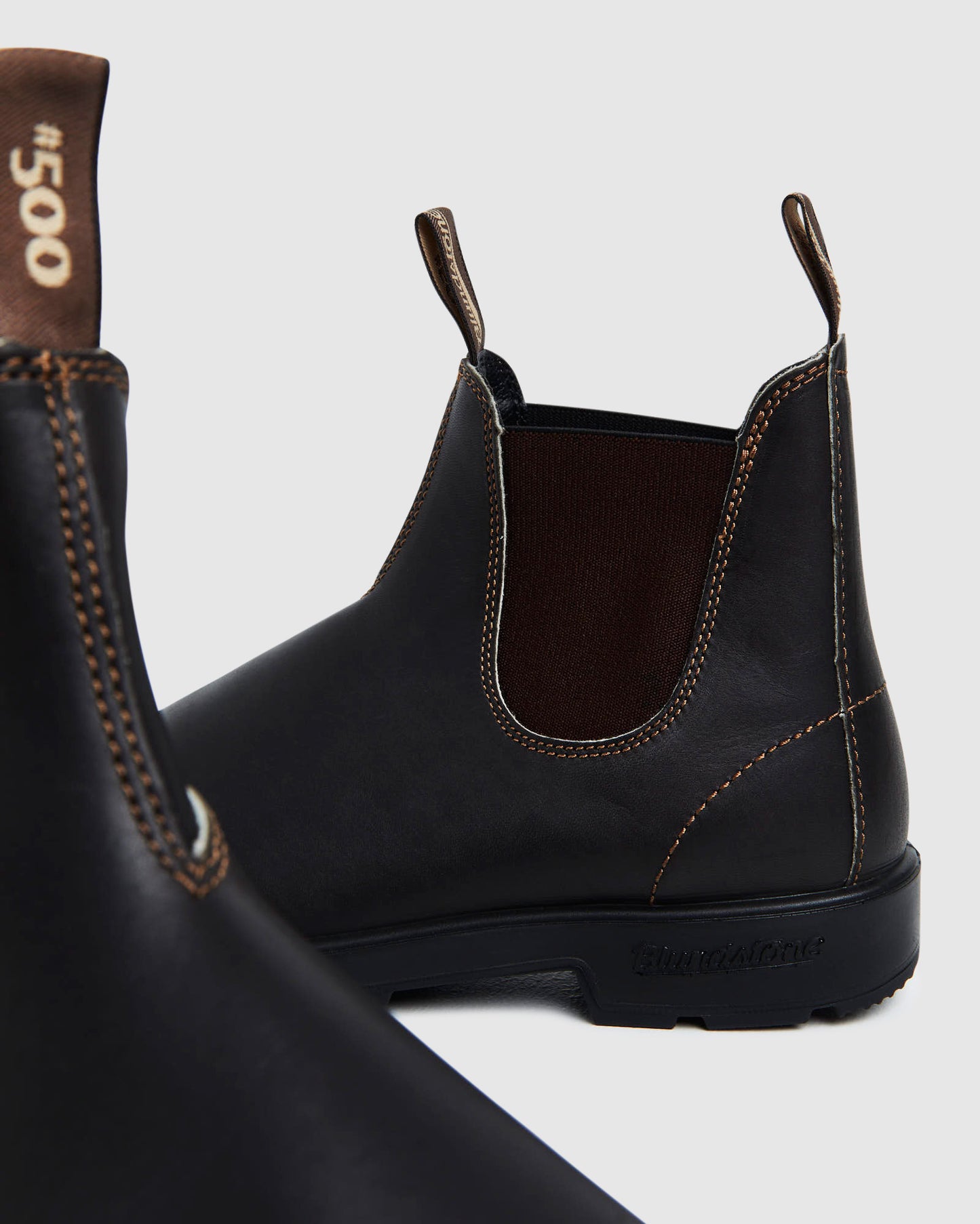 500 Elastic Side Boots Brown