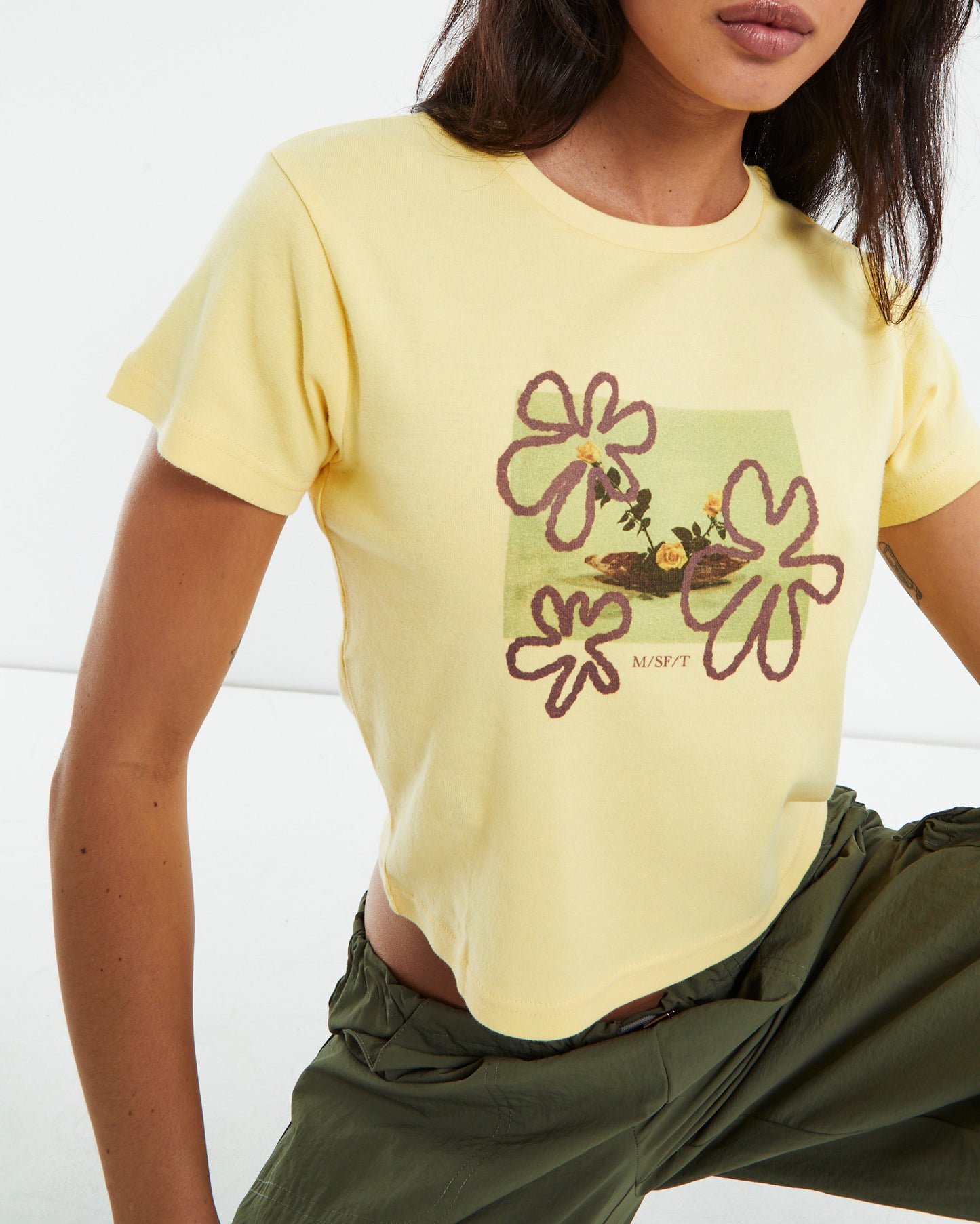 Les Awaken Baby Tee Yellow