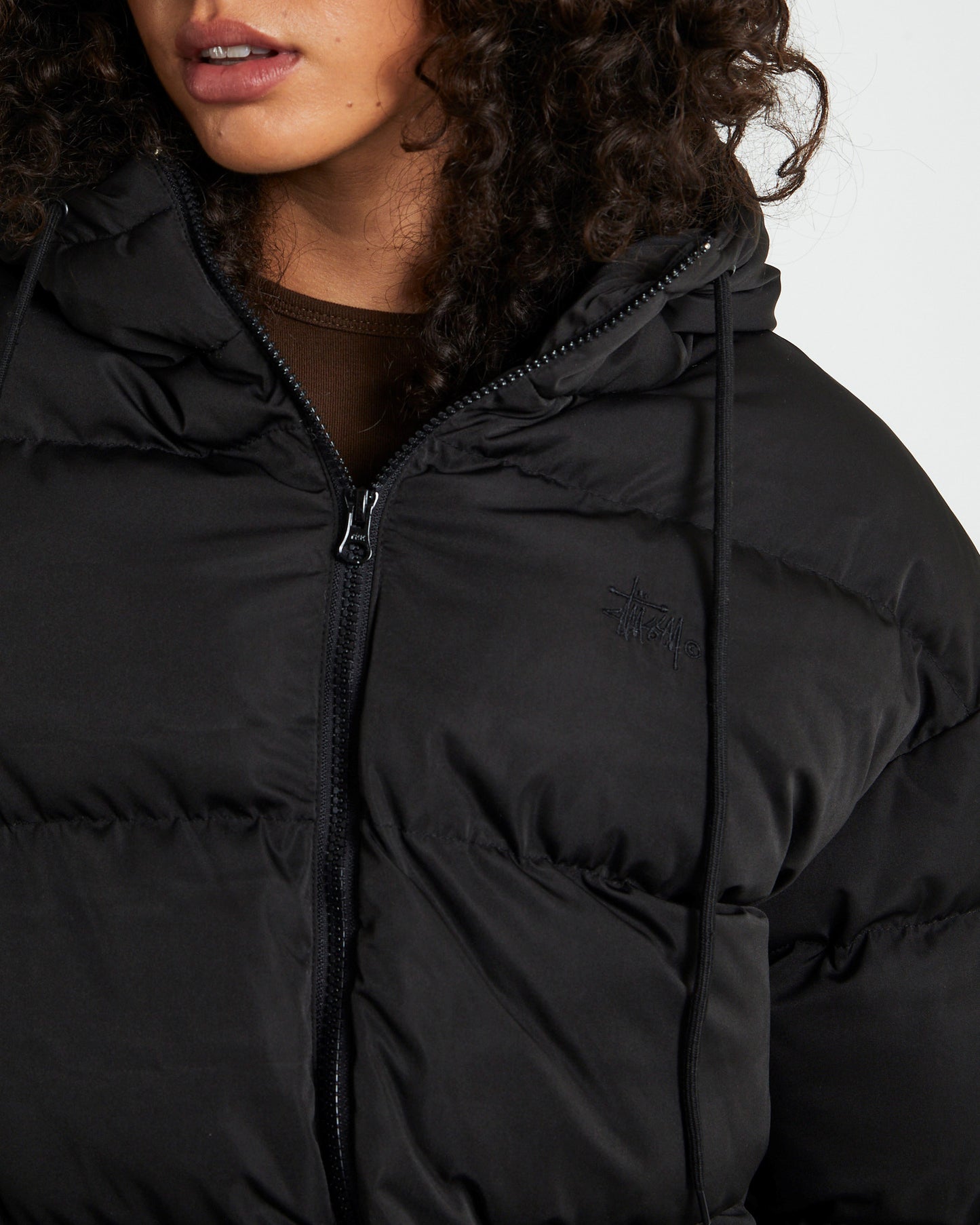 Graffiti Puffa Jacket Black