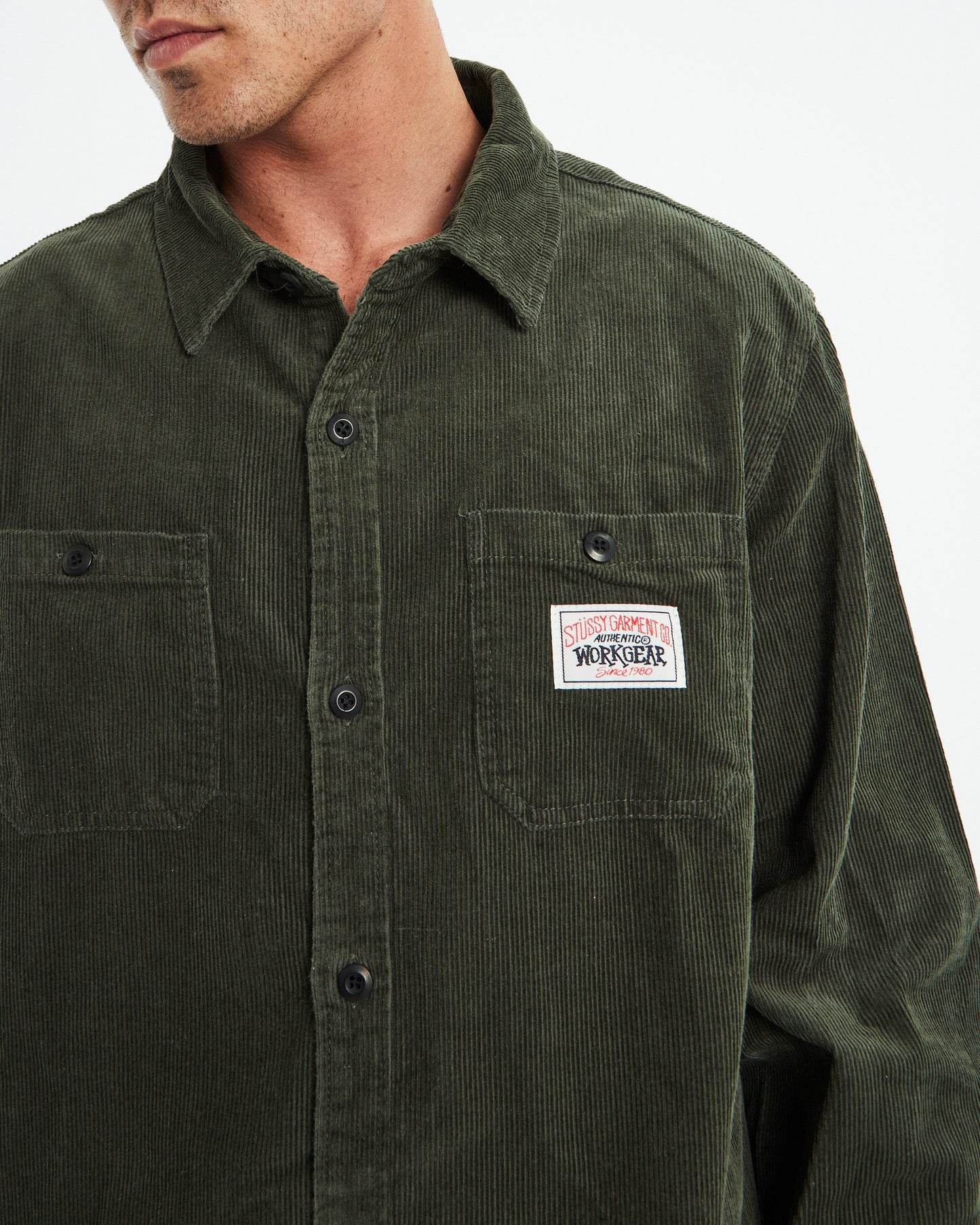 Cord Authentic Work Long Sleeve Shirt Military
