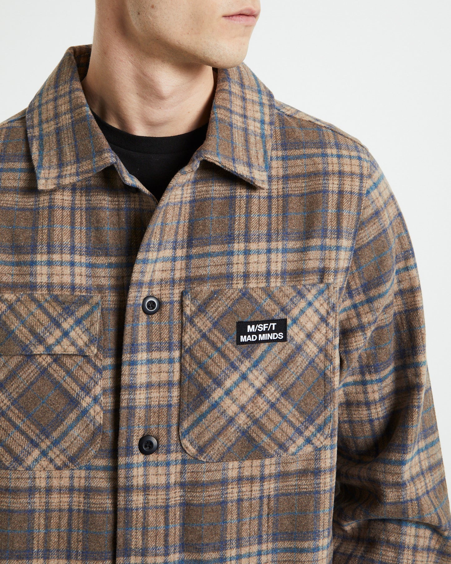 Schiziods Work Jacket Check Tan