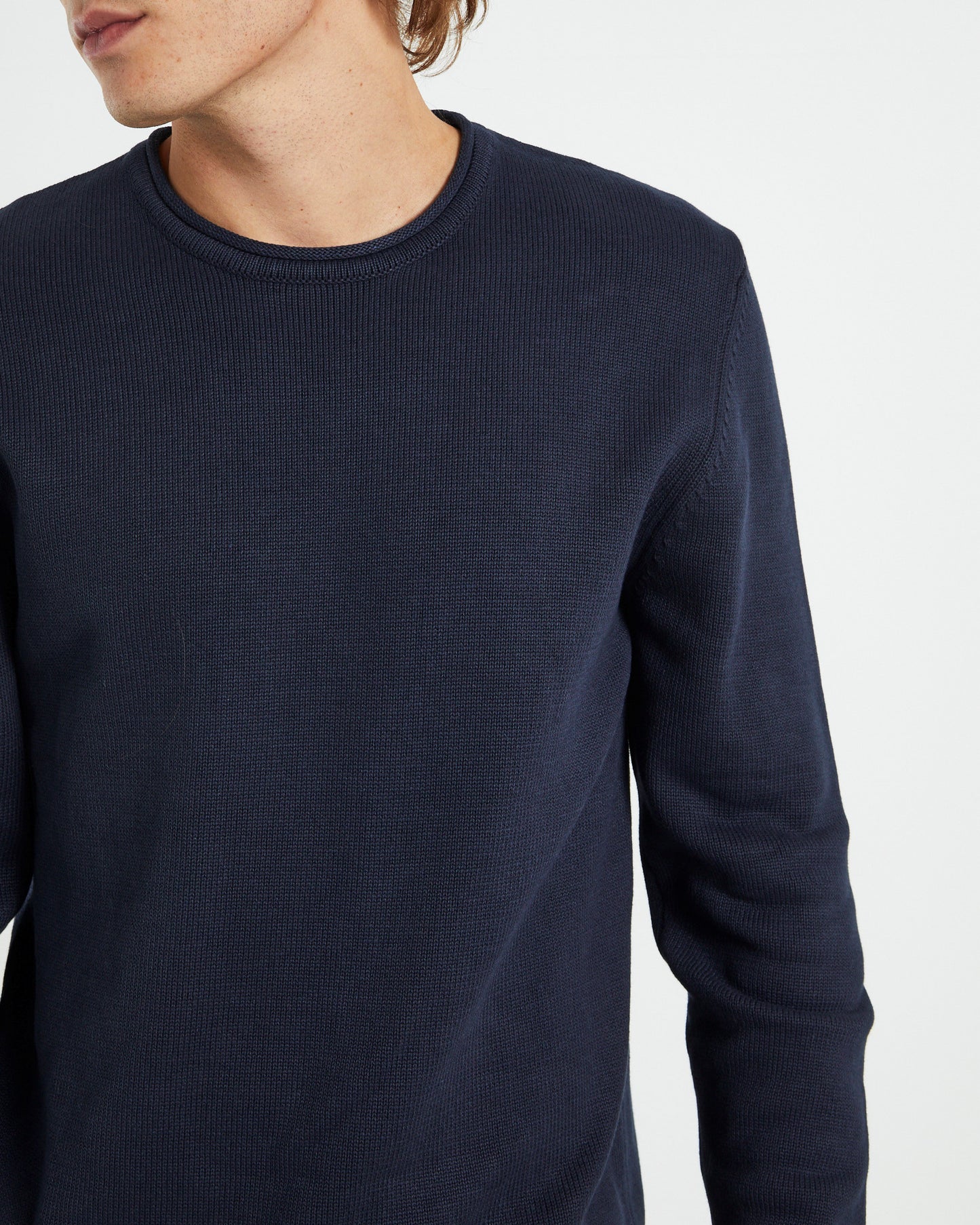 Strummer Lightweight Knit Jumper Dark Navy