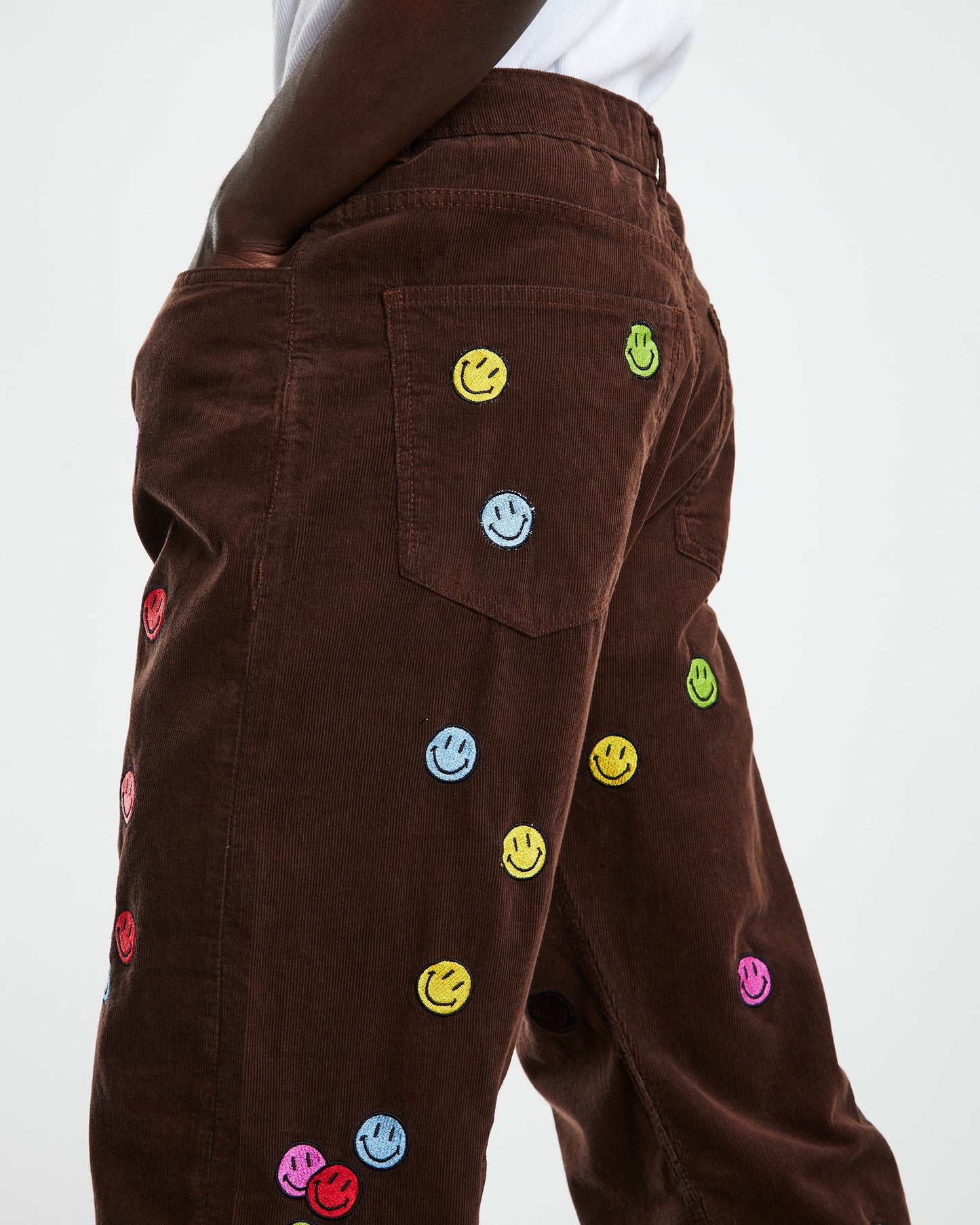 Smiley Contemporary Art Market Pants Brown