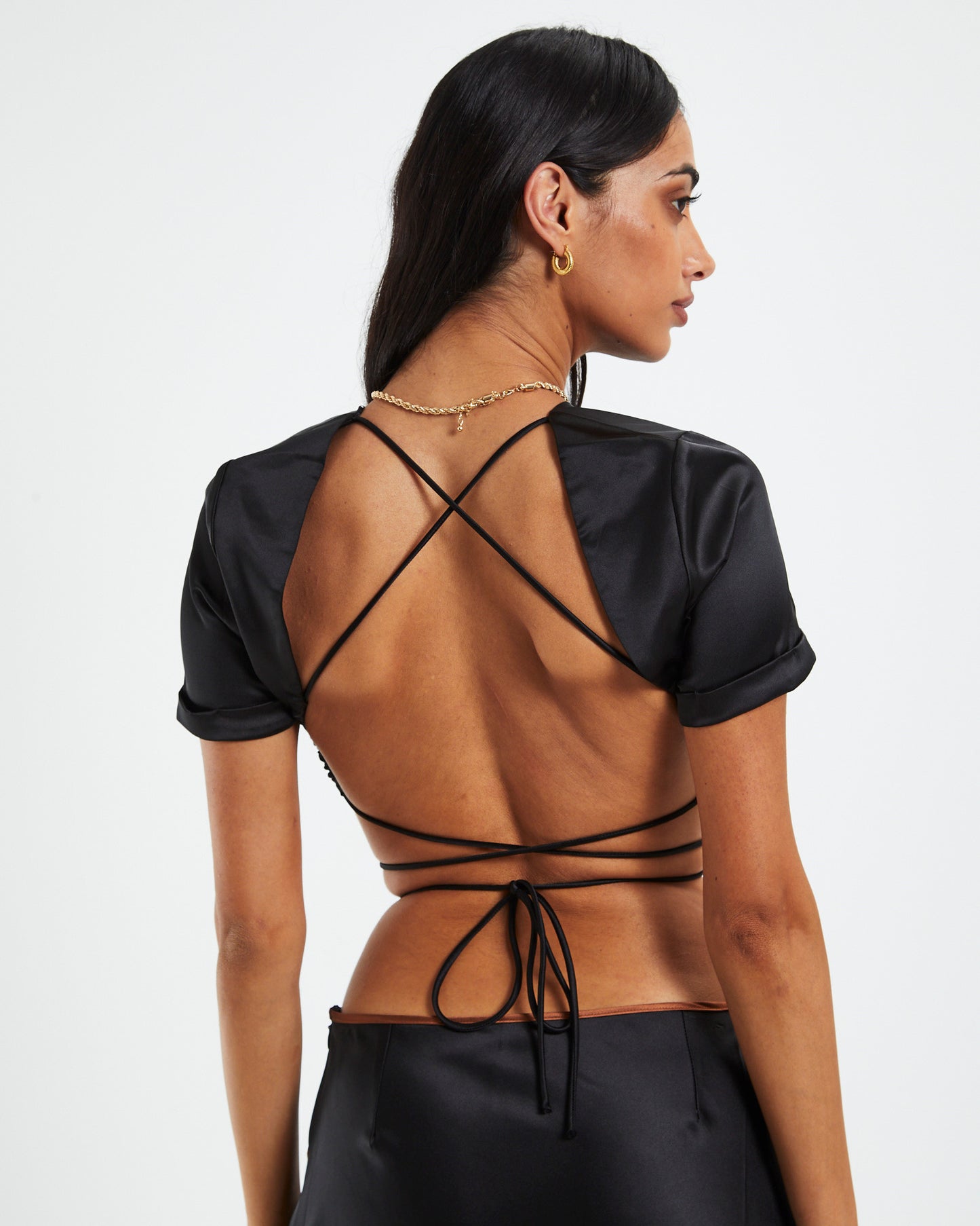 Andie Lace Back Baby Tee