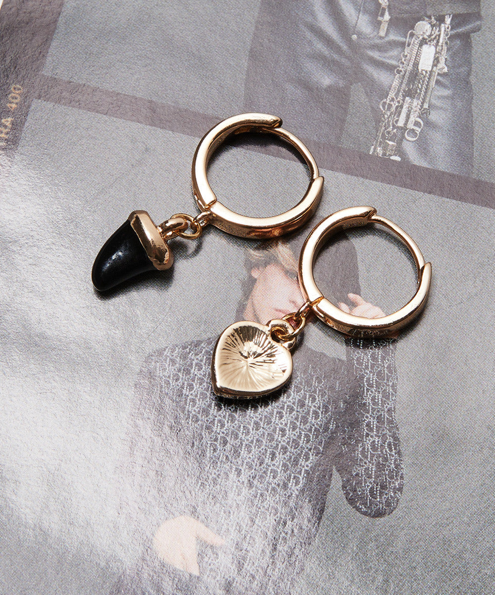 Artie Coloured Charm Earrgs GOLD