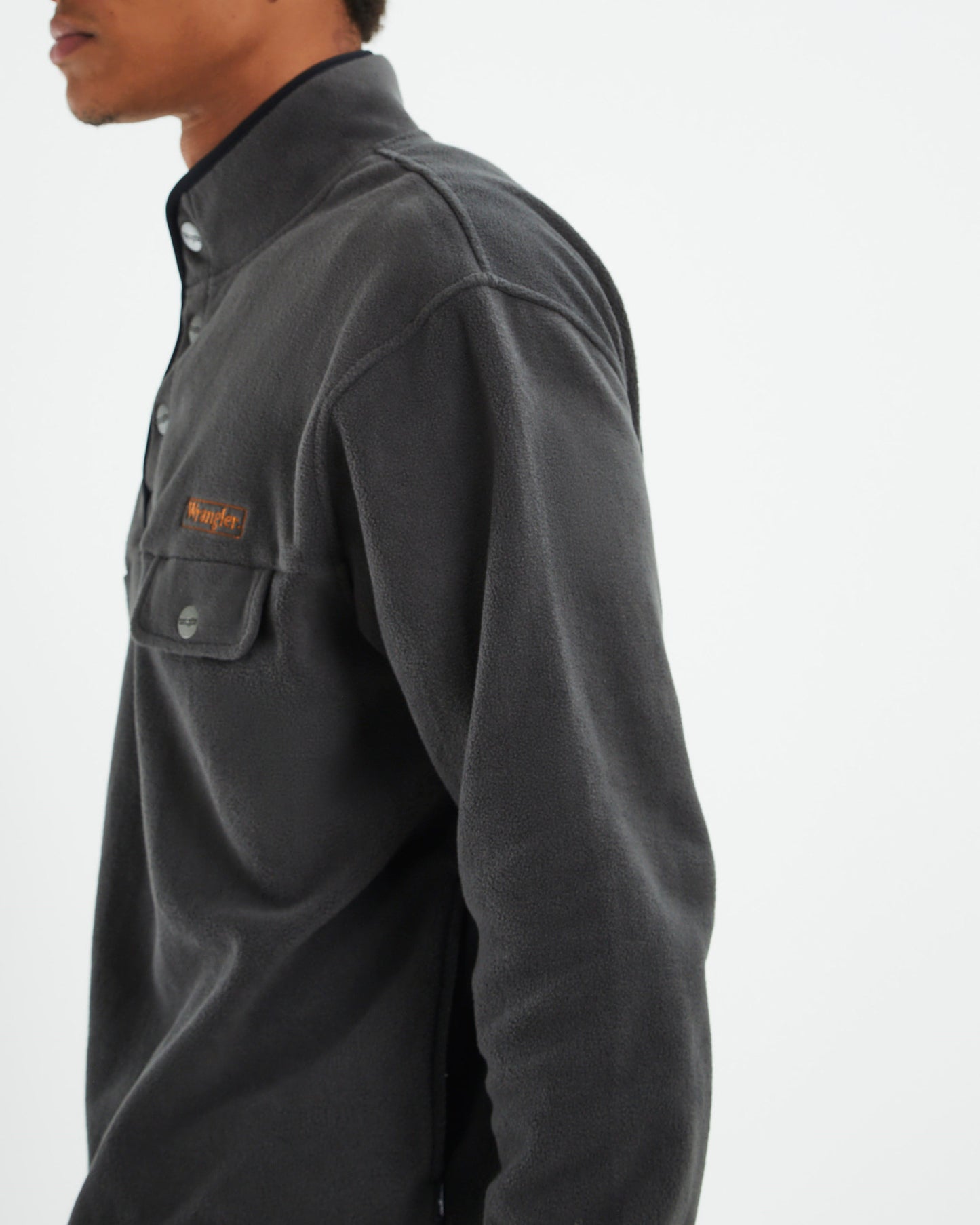 Polar Button Up Sweater Slate Grey