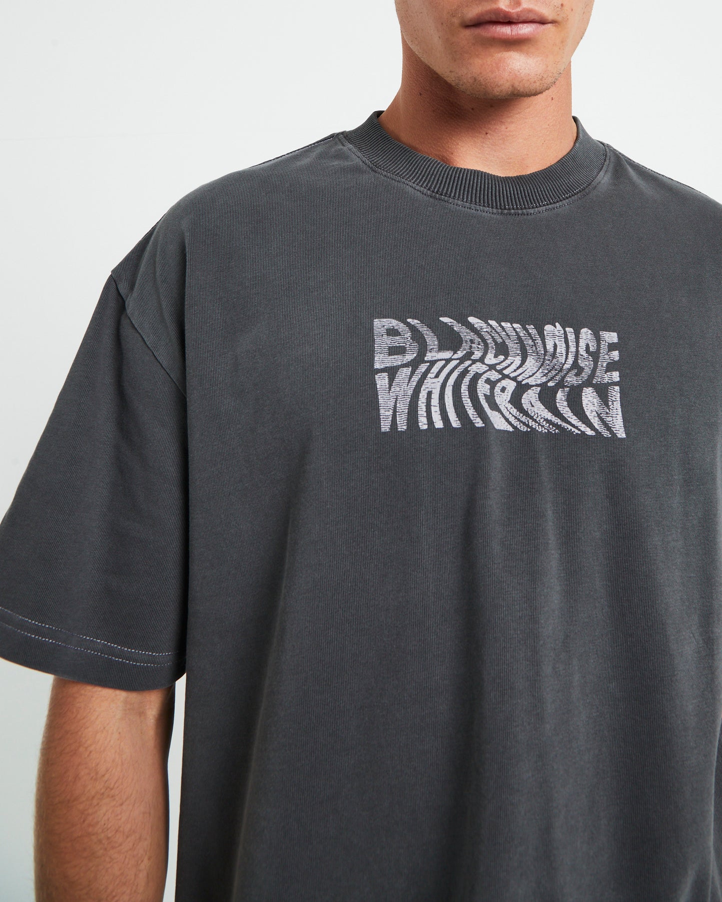 Wrapped Short Sleeve T-Shirt in Pewter Grey