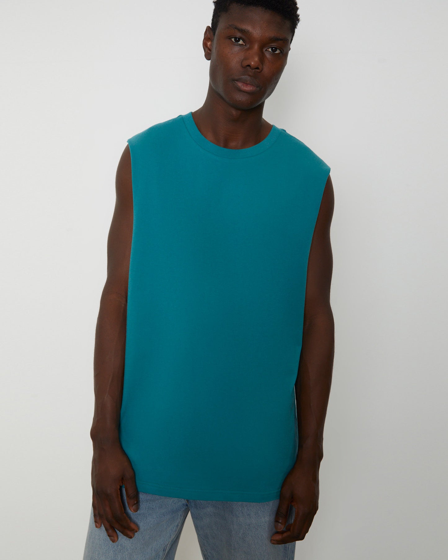 Muscle Tank Tee in Emerald
