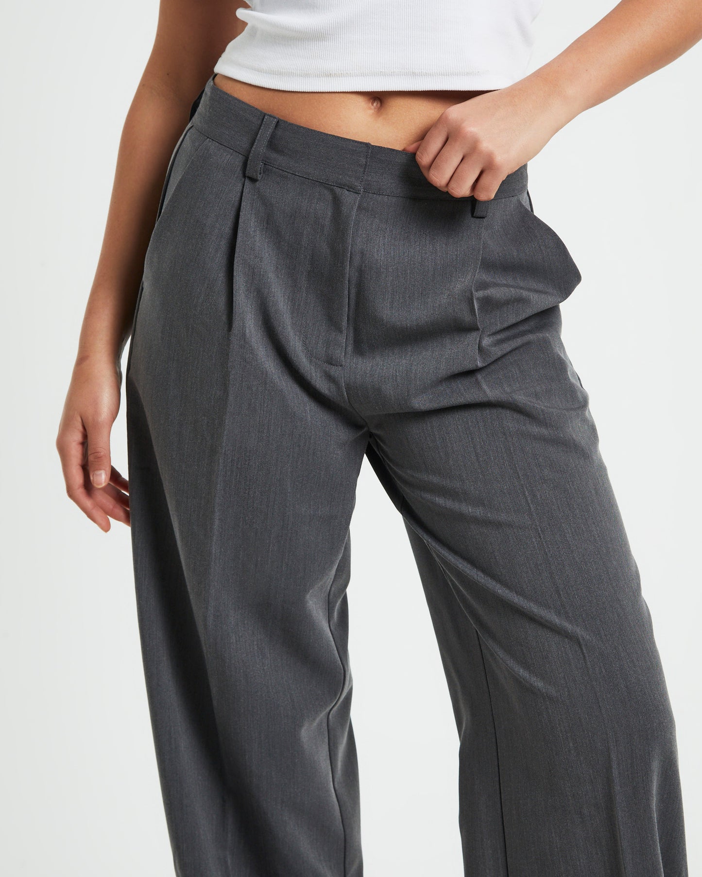 Maeve Wide Leg Pants in Slate Grey