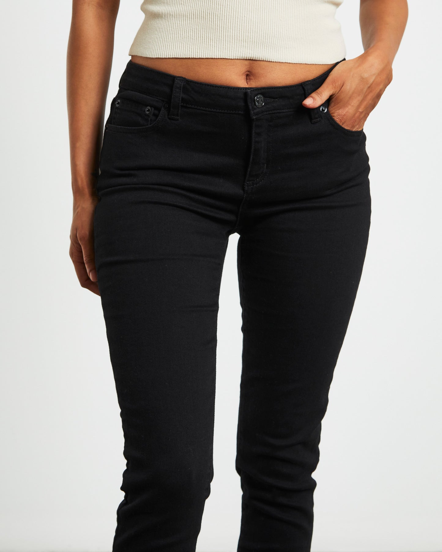 Y2K Low Licks Skinny Denim Jeans in Prize Black