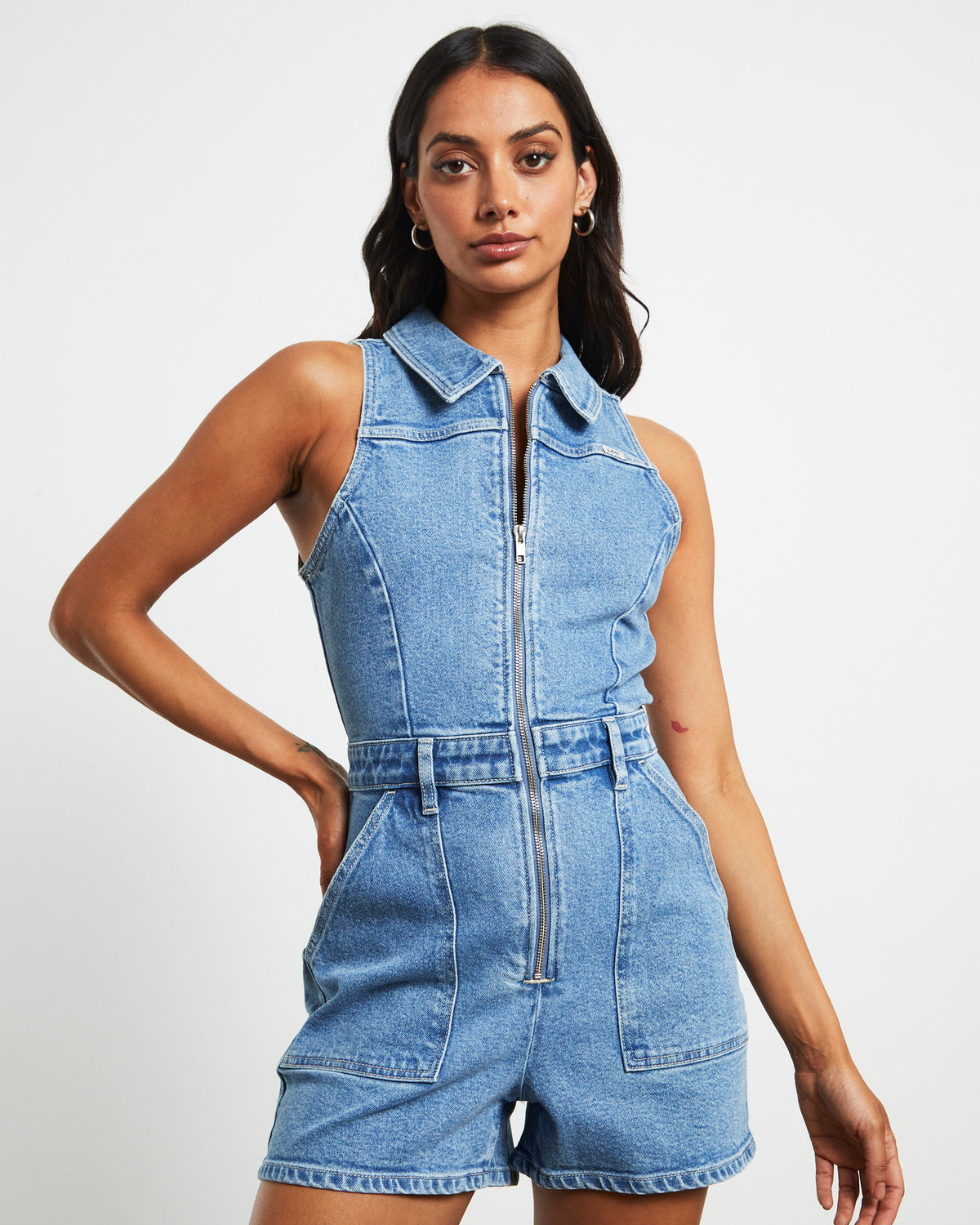 Victoria Romper in Manifesto Blue DENIM