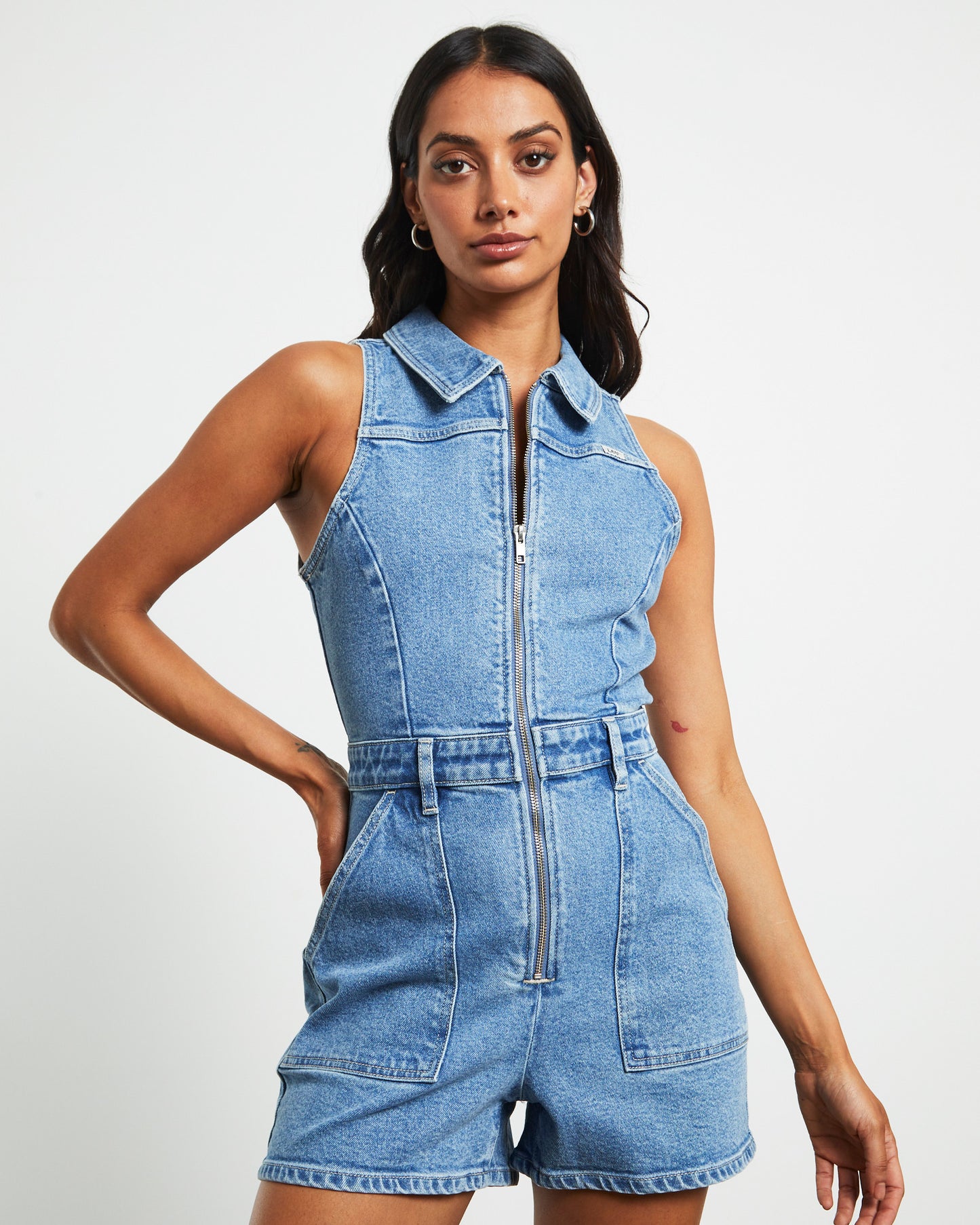 Victoria Romper in Manifesto Blue