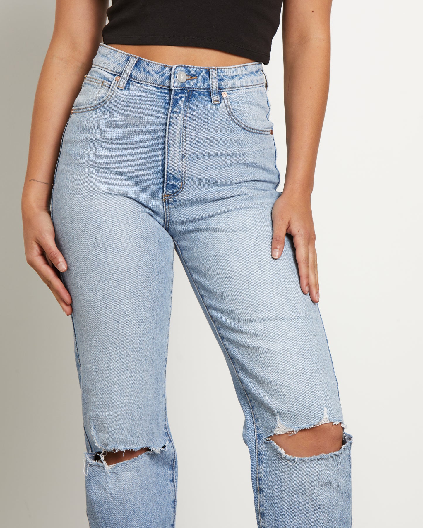 94 High Straight Denim Jeans Juno Rip