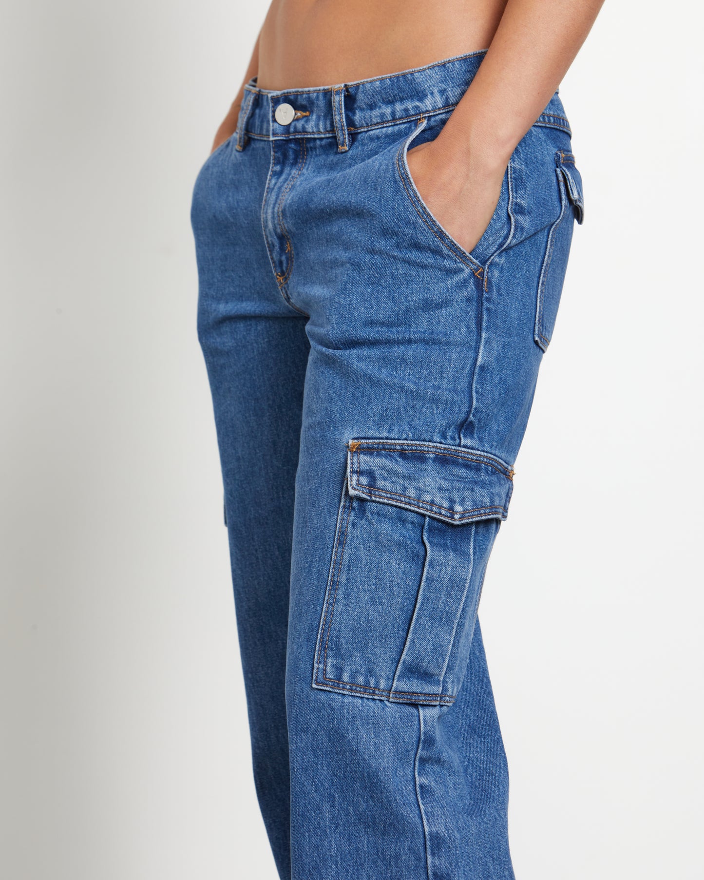 99 Low & Wide Cargo Daria Denim Jeans