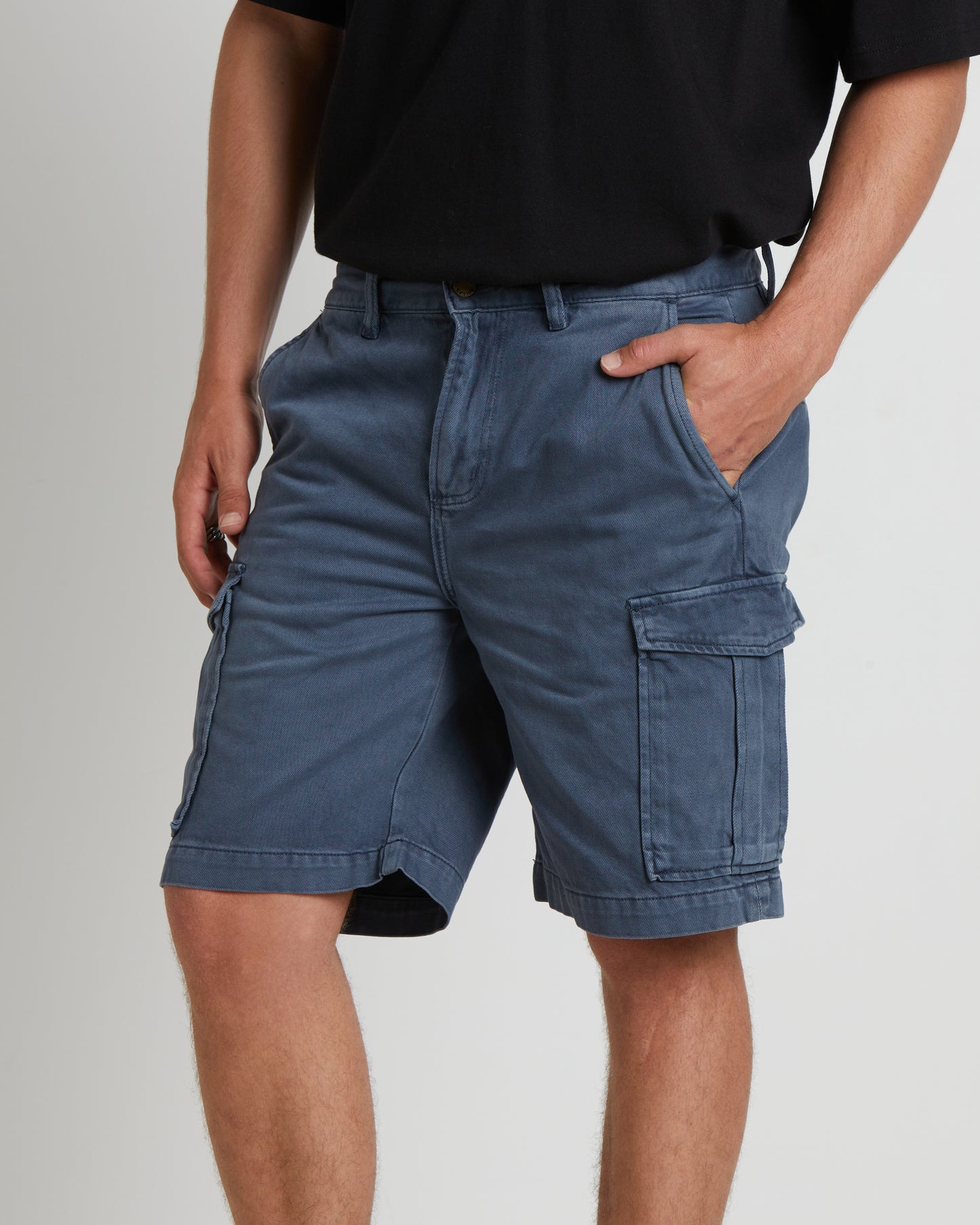 Ezy Trade Cargo Shorts in Steel Blue