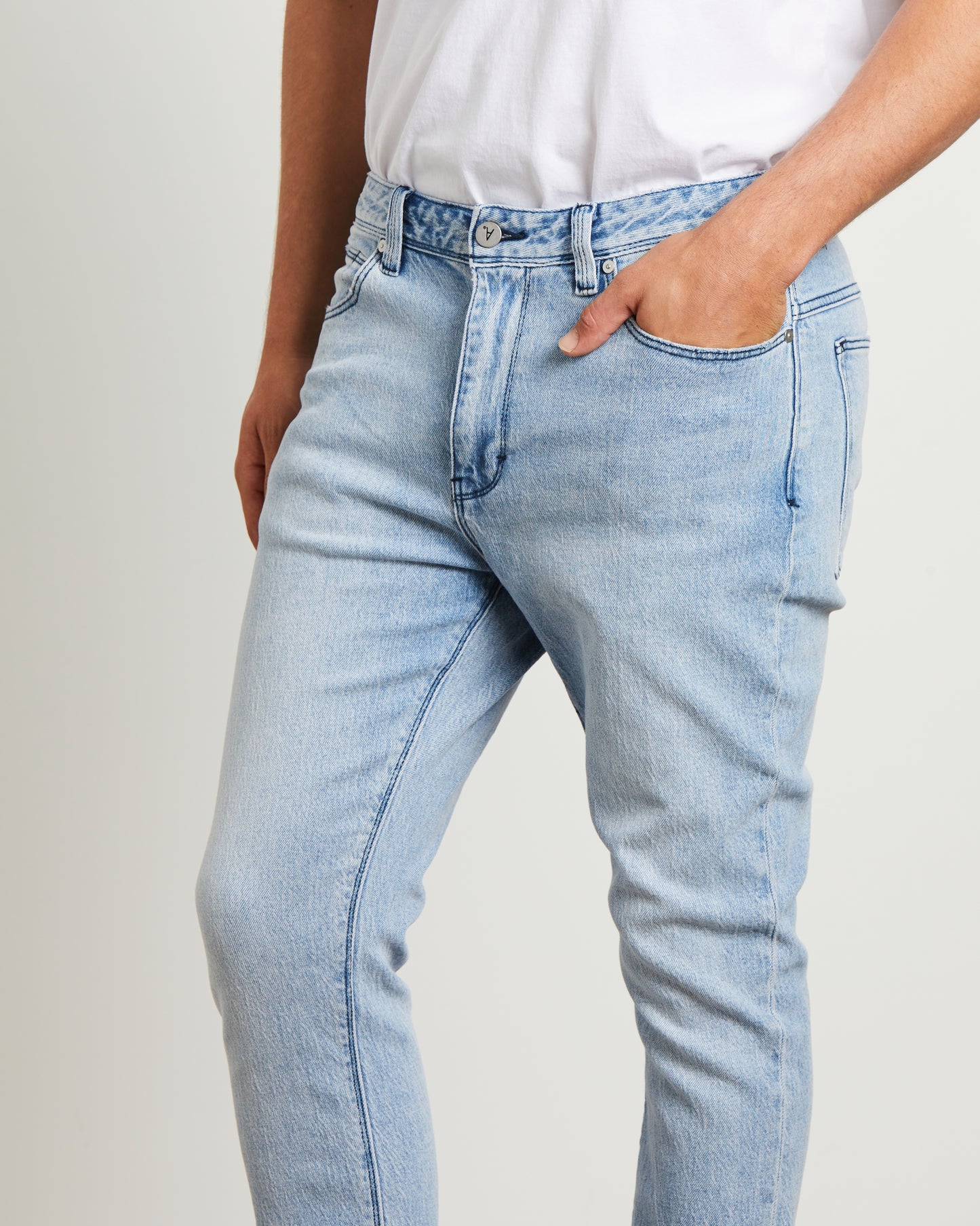 A Dropped Slim Denim Jeans Rossi
