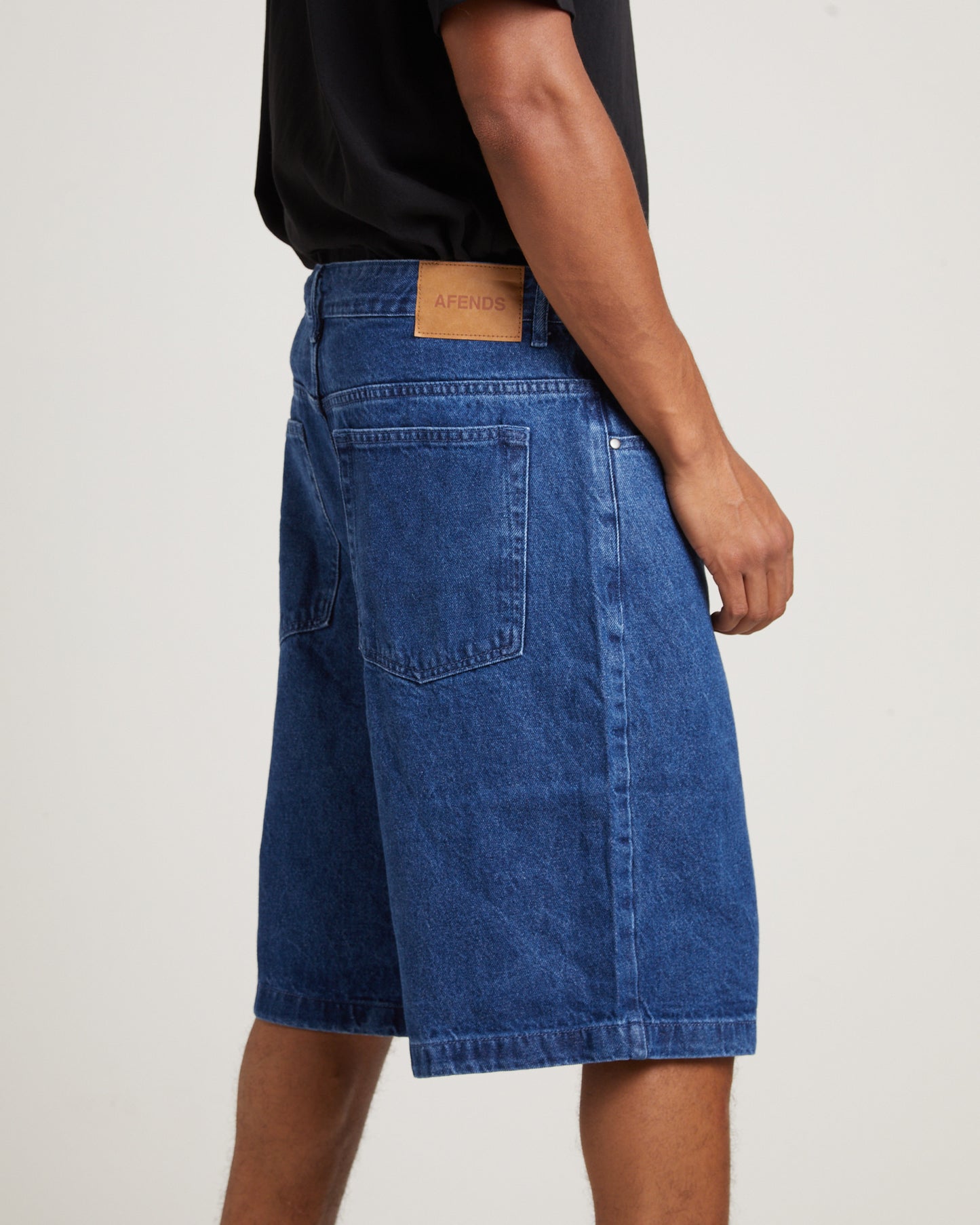 Lil C - Hemp Denim Baggy Shorts in Authentic Blue