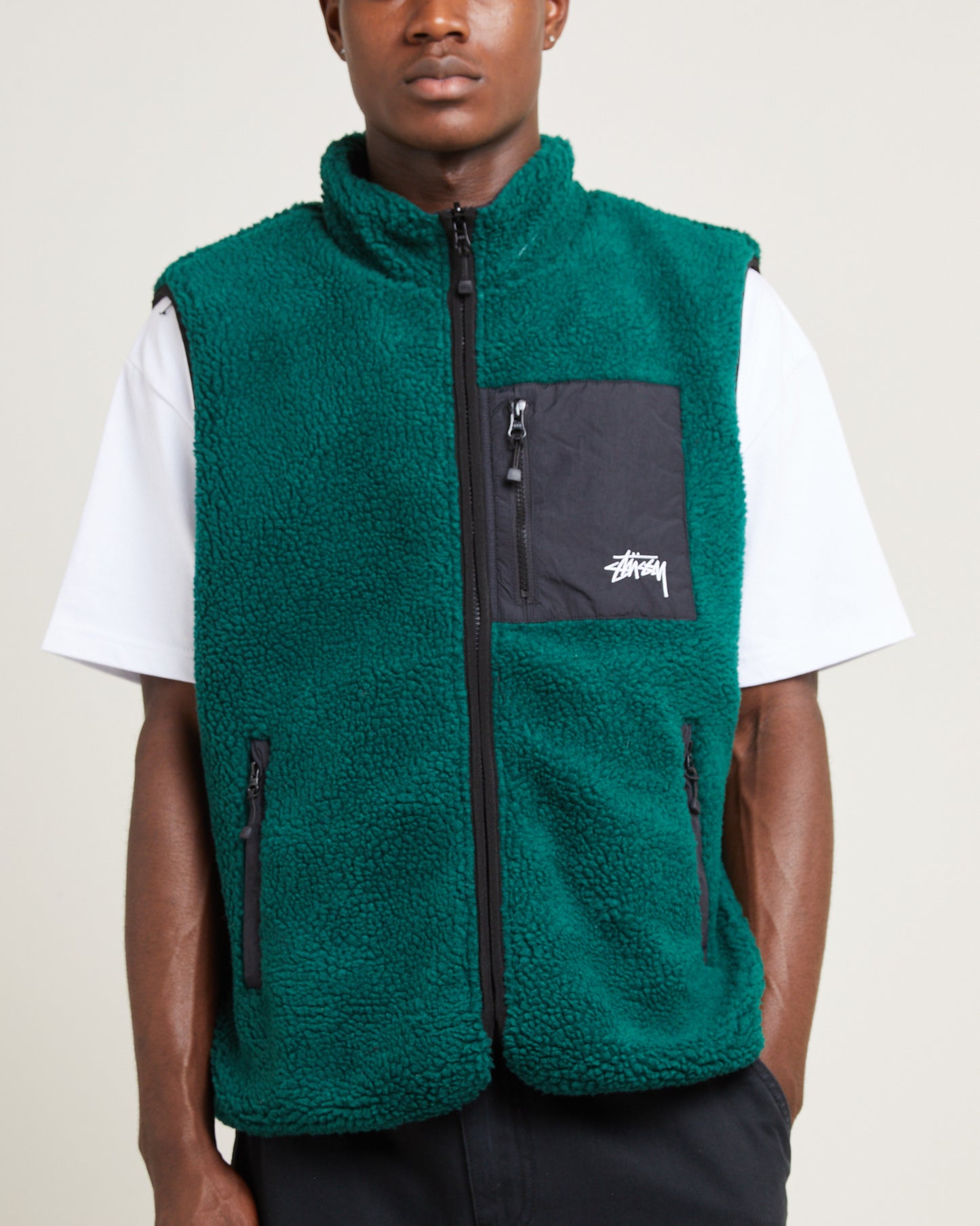 Sherpa Reversible Vest Teal