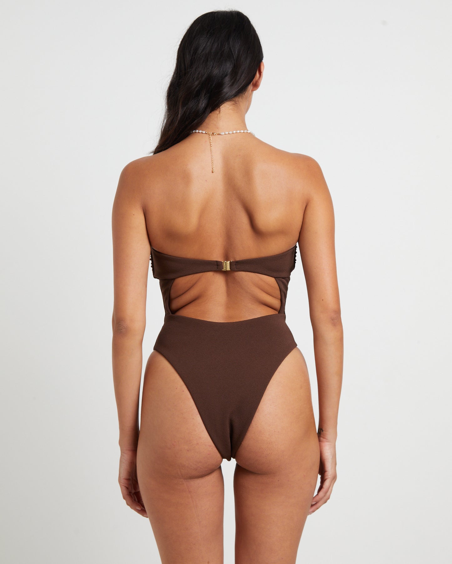 Banksy Corsage One Piece in Chocolate