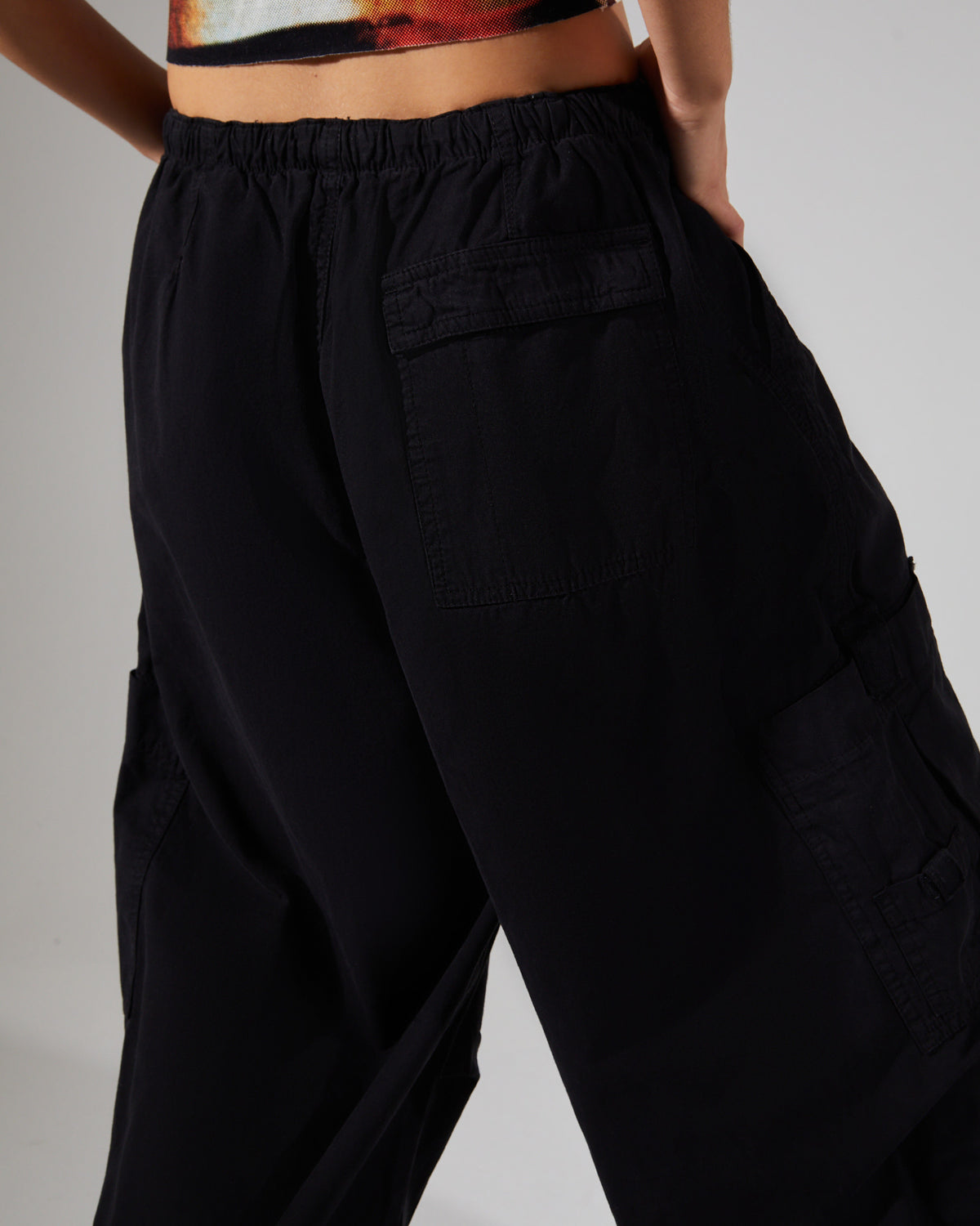 Parachute Cargo Pants Black BLACK