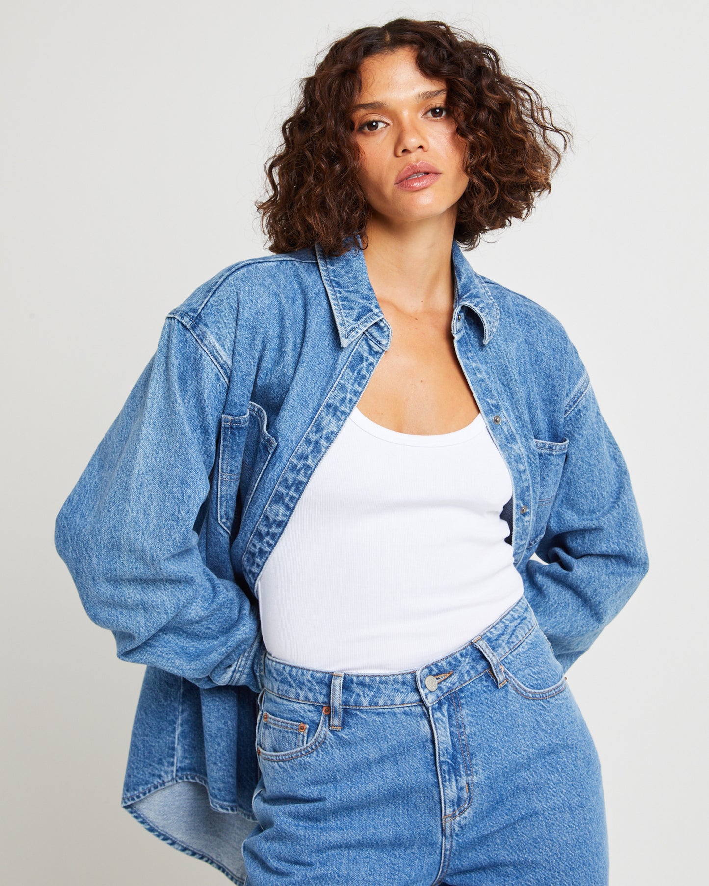 Signature Relaxed Denim Shirt Indigo Rust