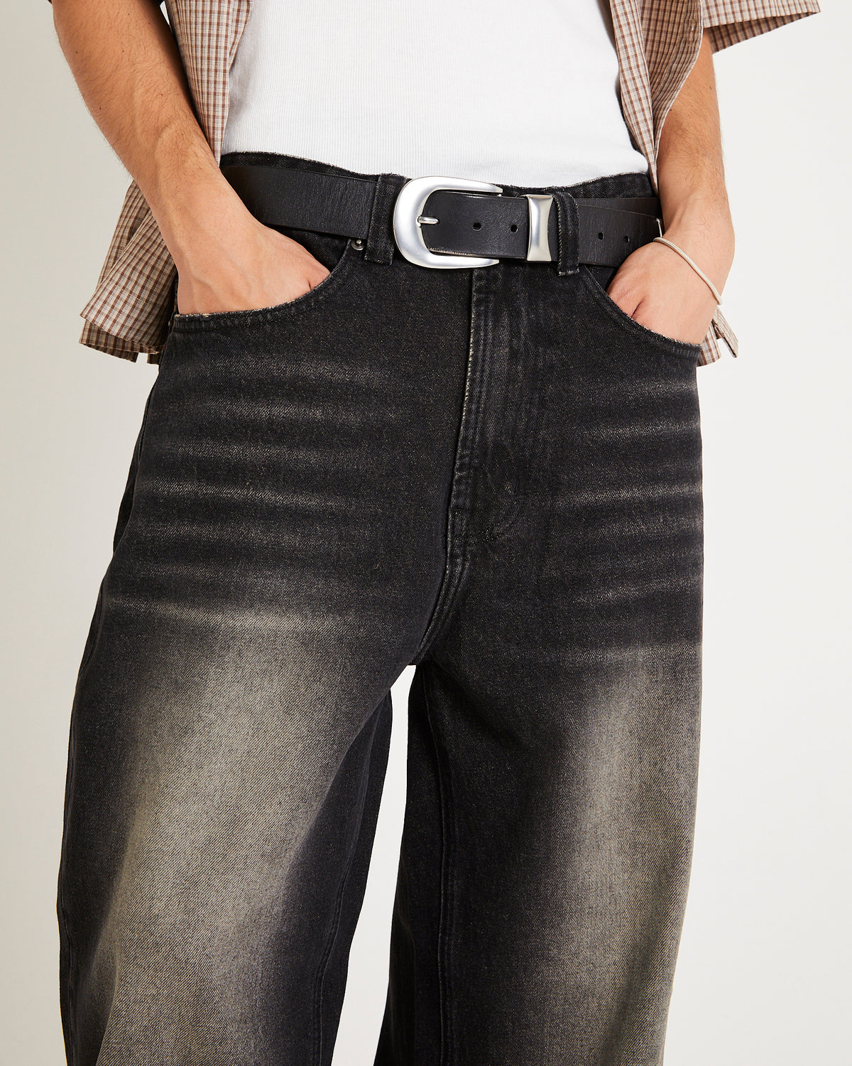 Prism Wide Denim Jeans BLACK