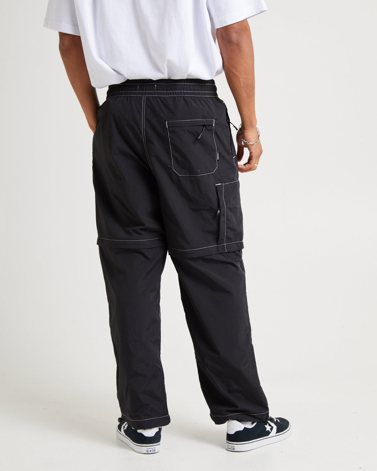 Valley Recycled Zip Off Spray Pants Black BLACK
