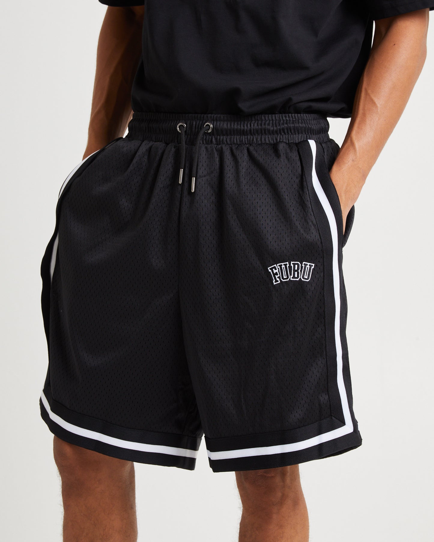 Varsity Mesh Shorts Black/White