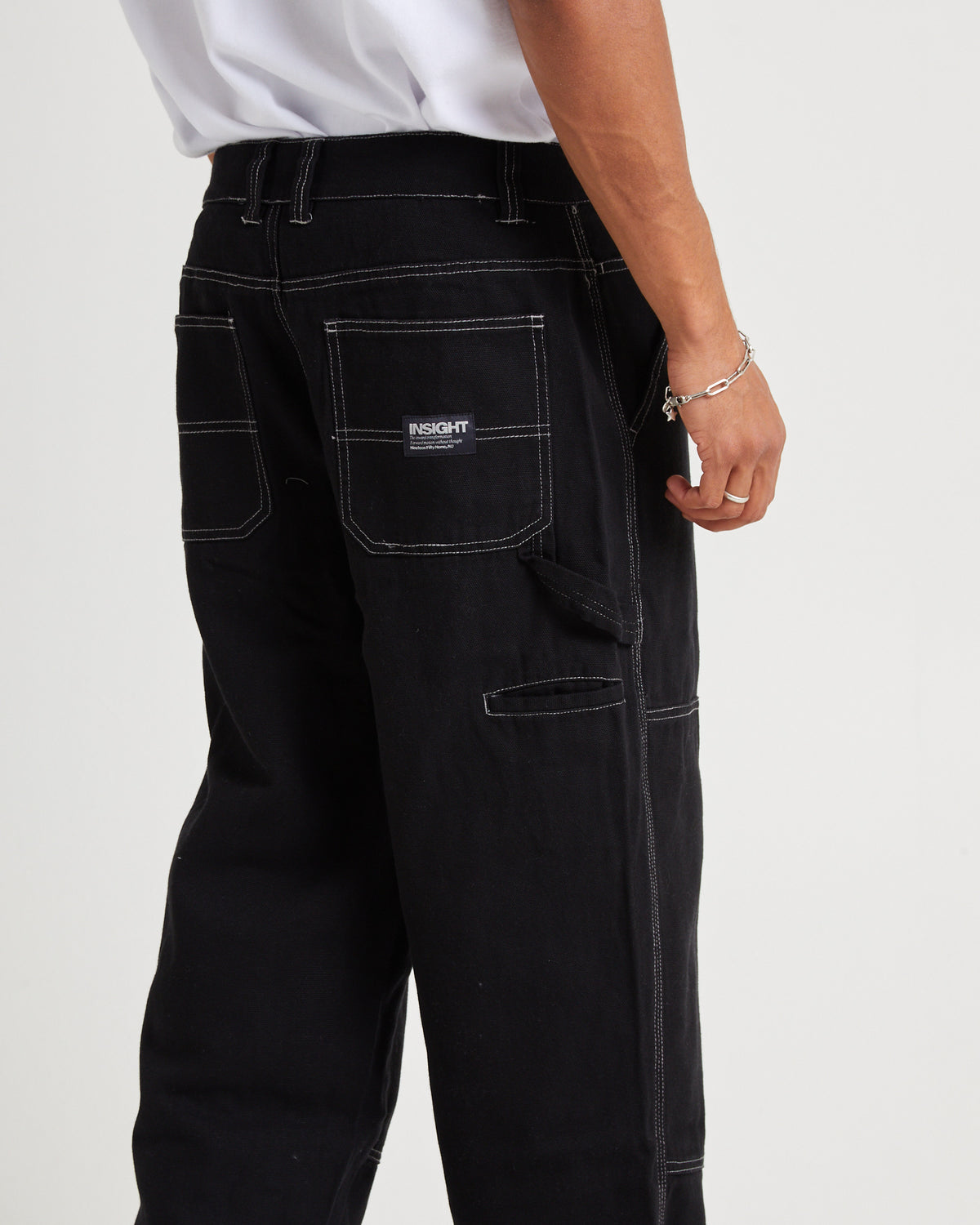 Timer Canvas Double Knee Pants BLACK