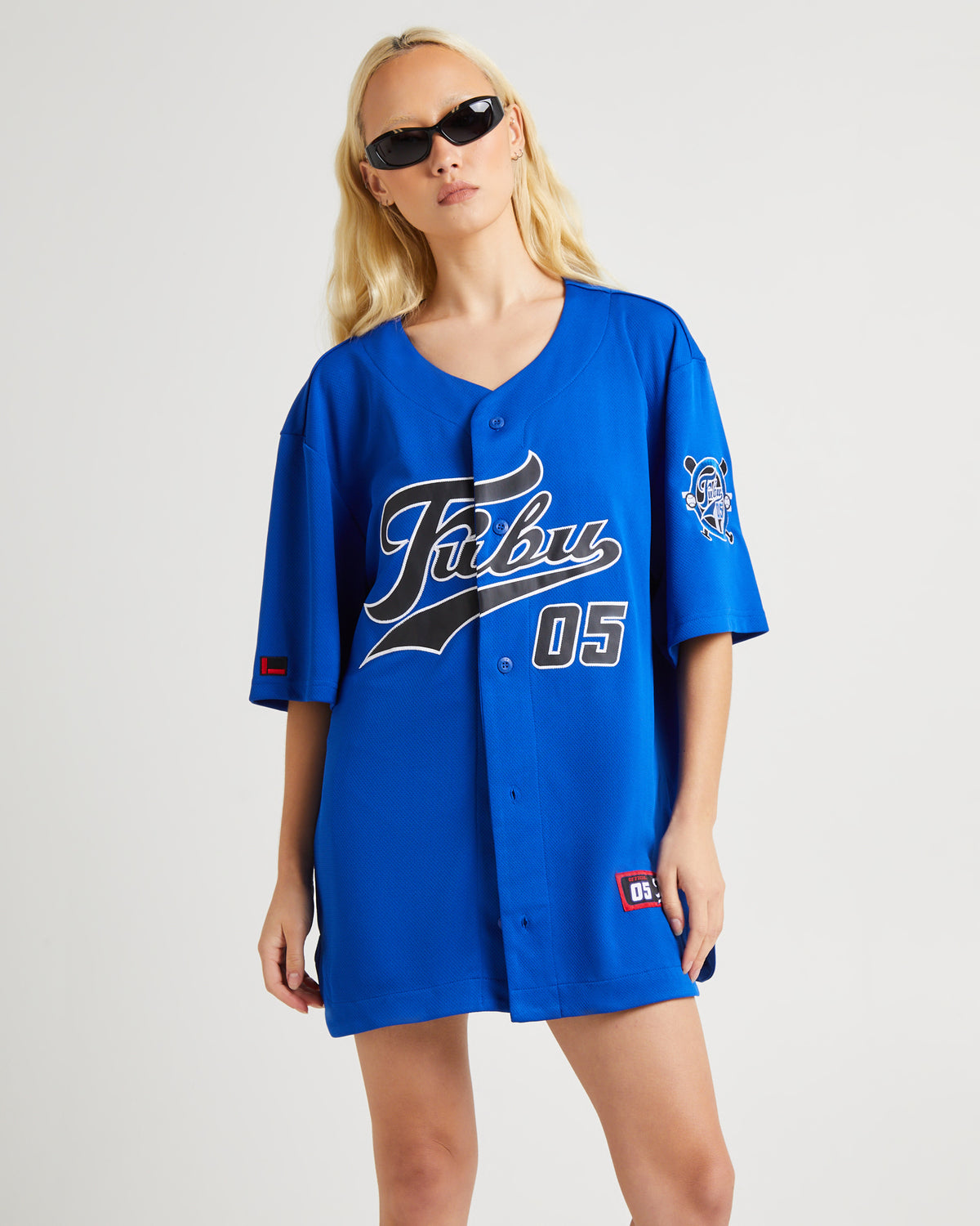 Varsity Baseball Jersey Blue BLUE FOG