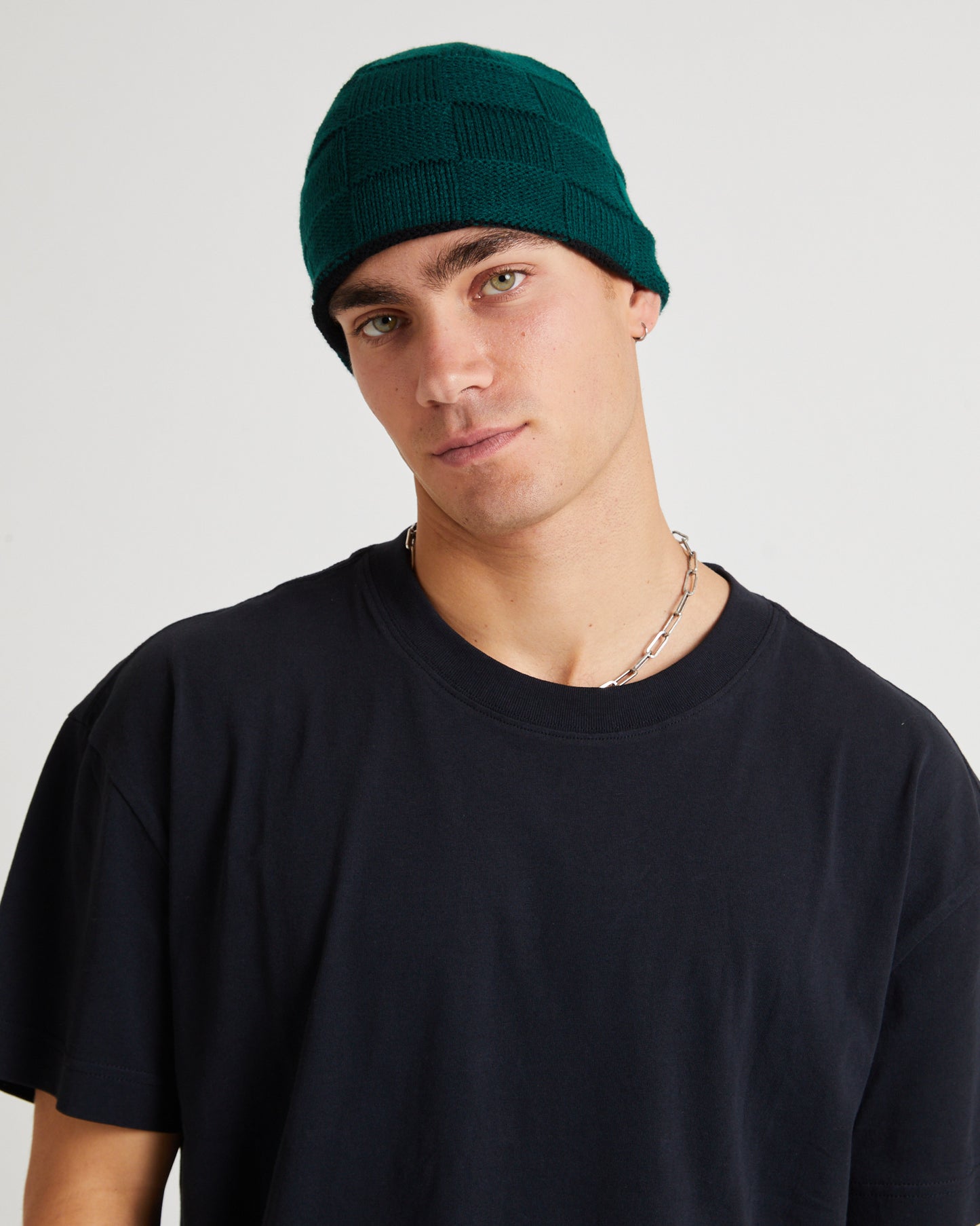 Check Reversible Beanie