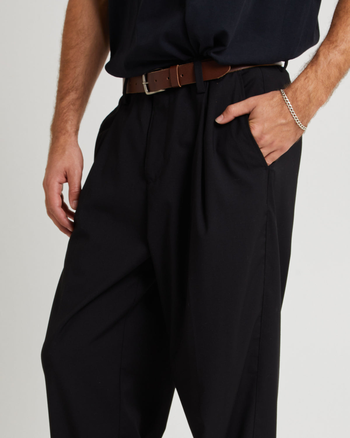 Blade Pleated Trouser BLACK