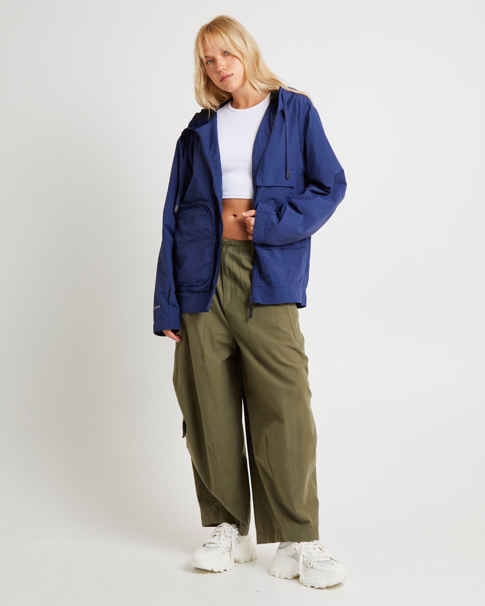 Wide Leg Pants with Belt in Splash Navy Wide Leg Pants with Belt in Splash Navy