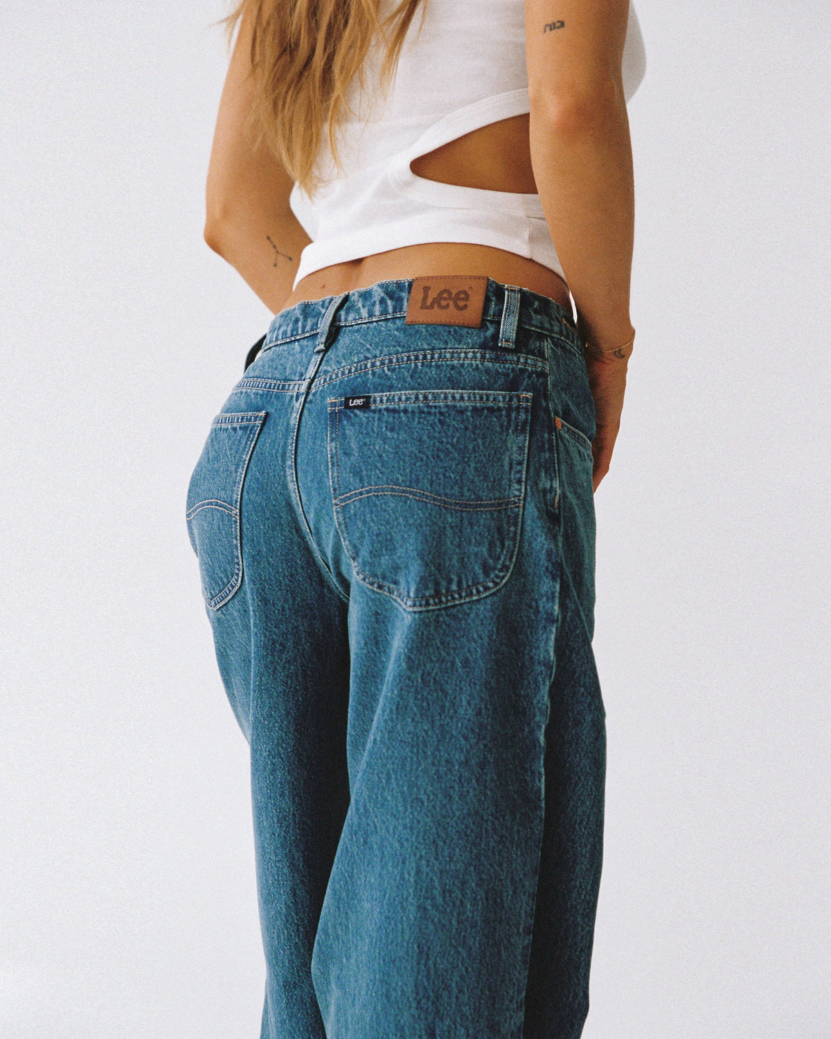Signature Wide Leg Relaxed Denim Jeans INDIGO POOL