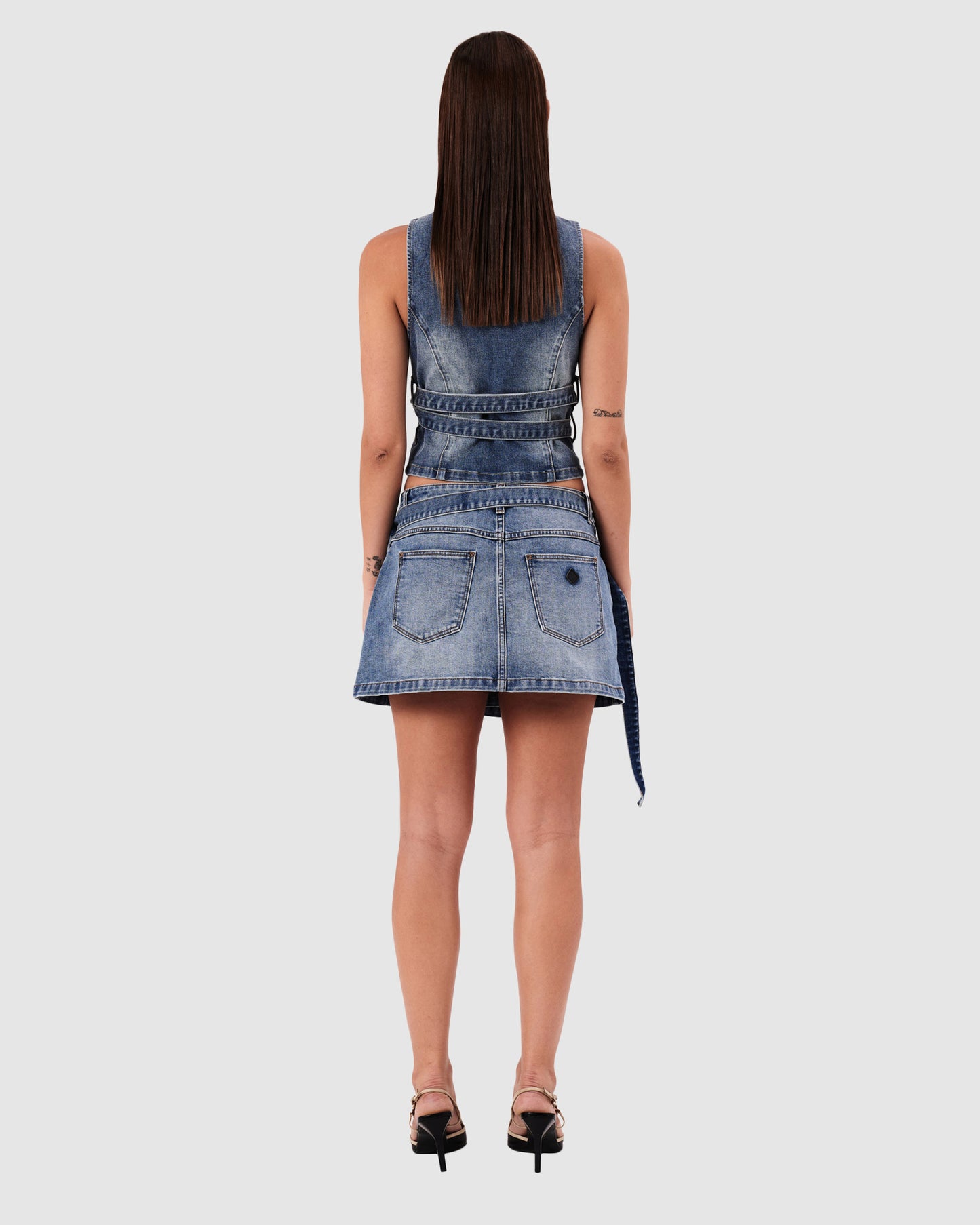 95 Mid Wrap Denim Skirt
