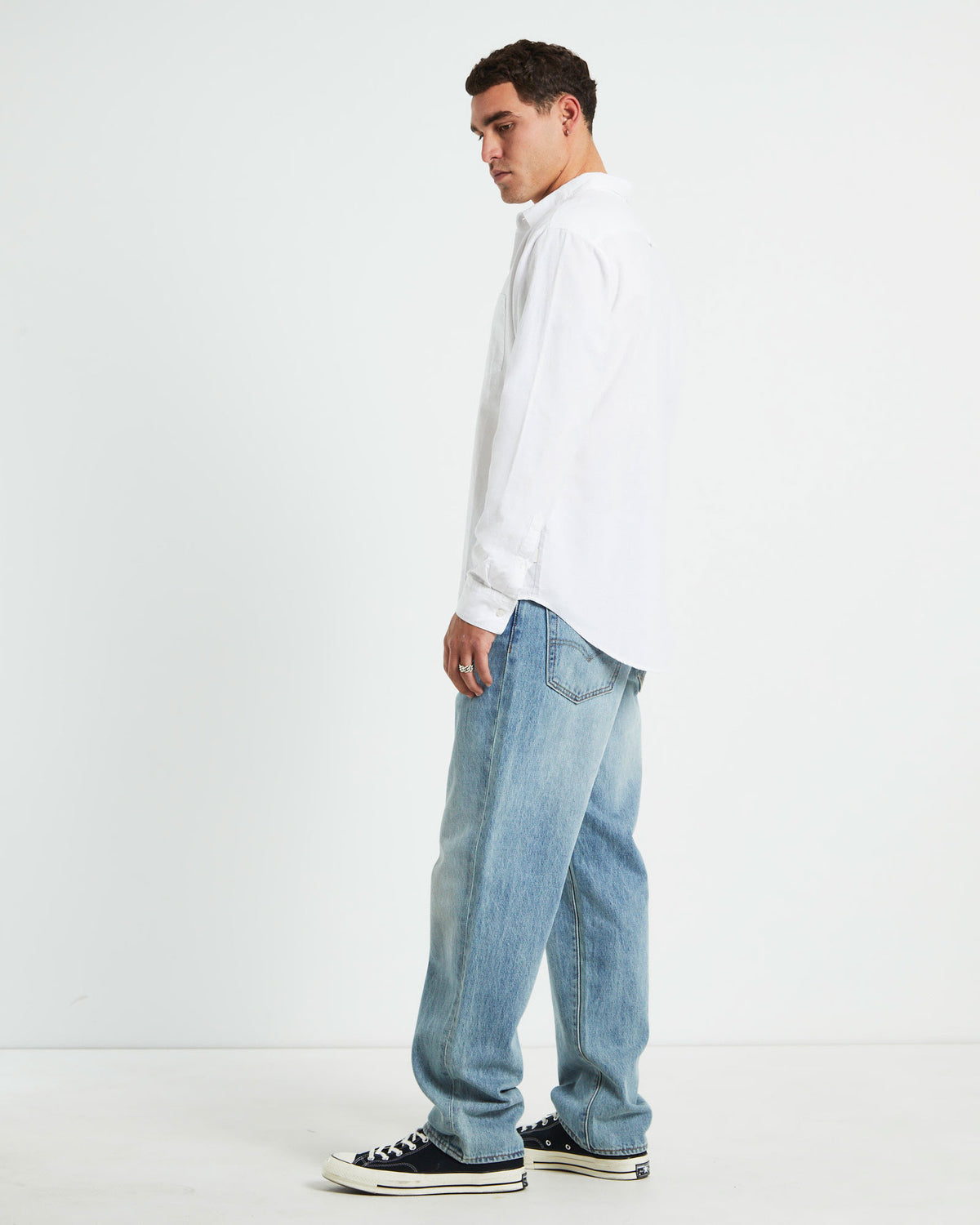Grover Long Sleeve Len Shirt WHITE