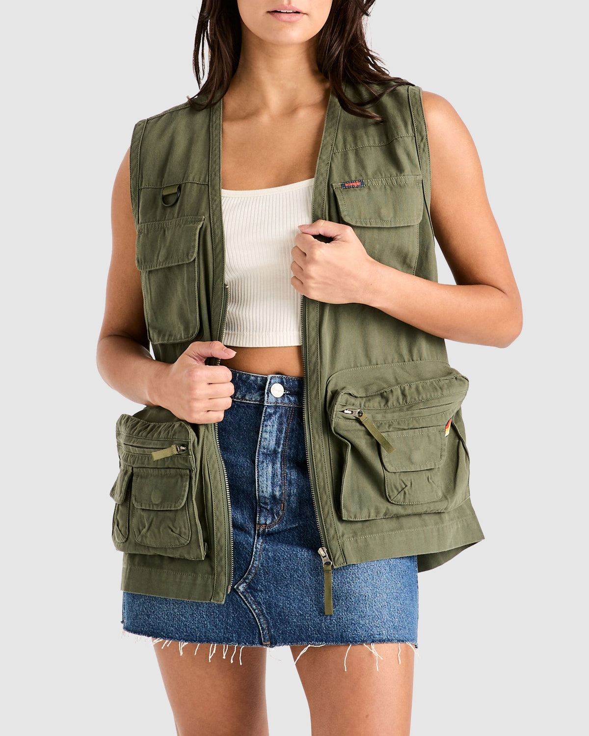Wrangler x Better Beer Come Prepared Vest EUCALYPTUS