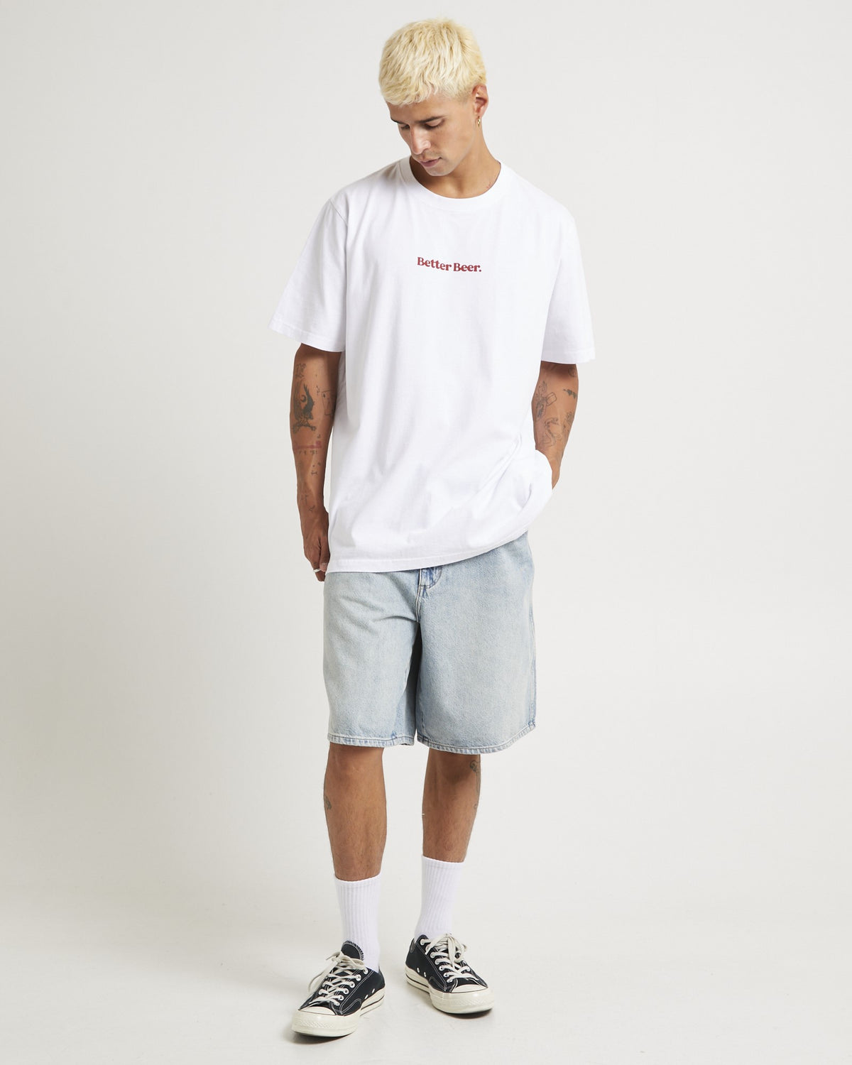 Oasis Print Short Sleeve T-Shirt WHITE