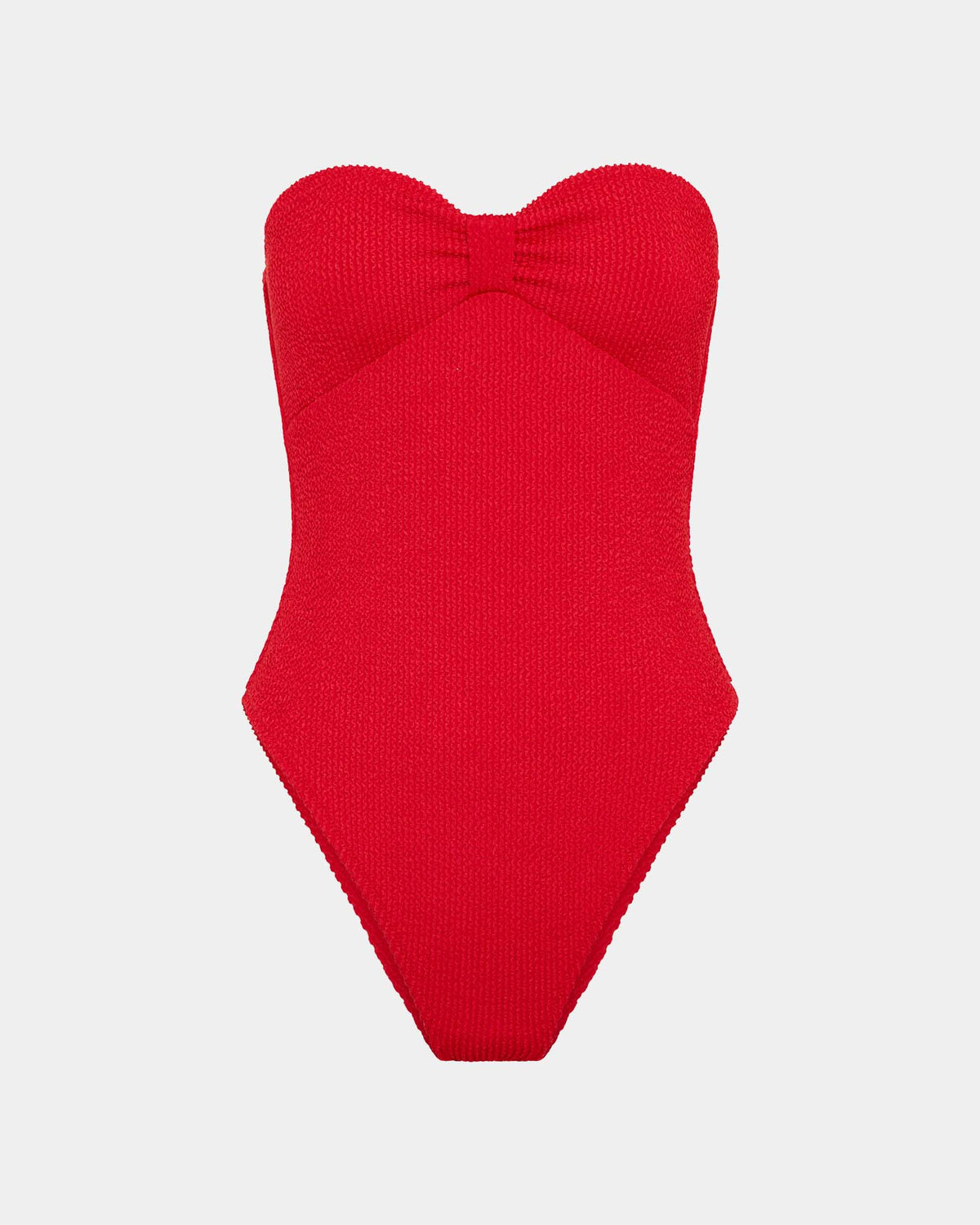 Aria Pinched Bandeau One Piece RED