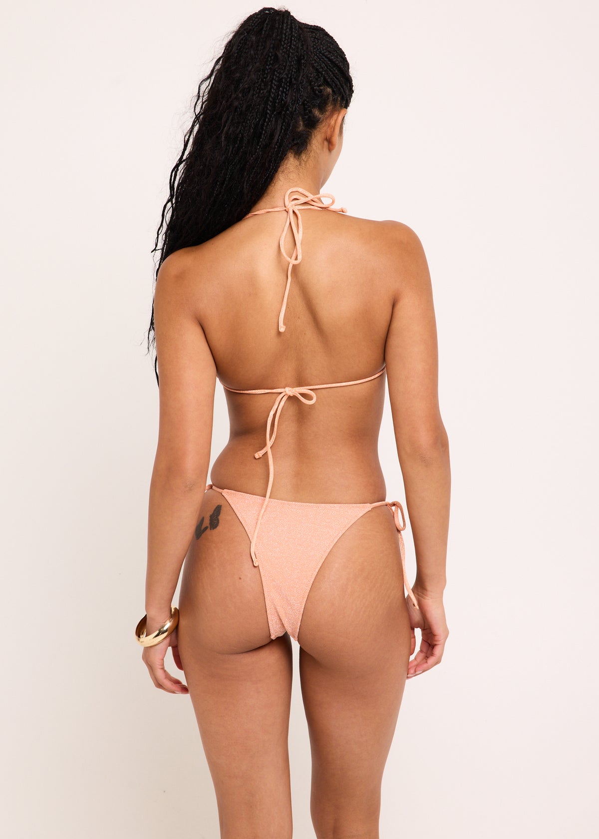 Lurex Halter Bikini Set ORANGE