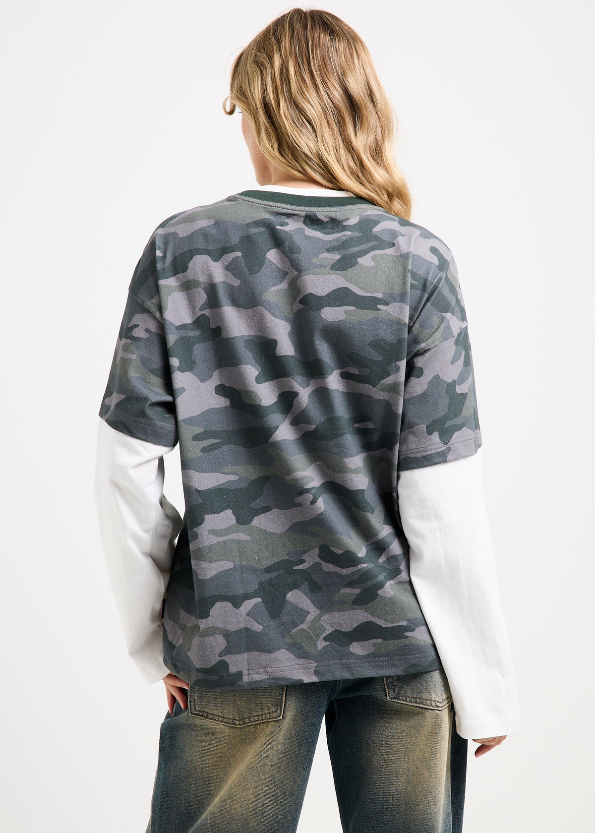Indy Double Layer Camo Shirt ARMY GREEN