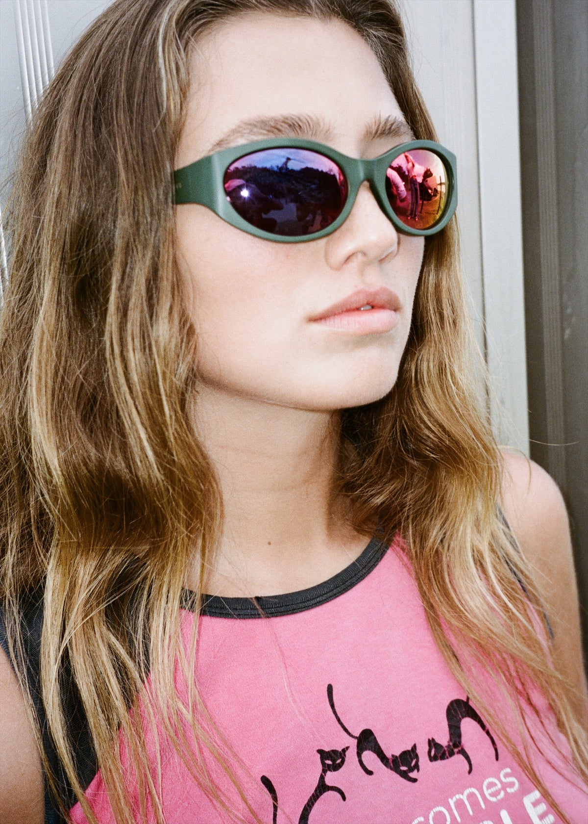 Trinity Sunglasses MATTE FOREST / RED IRIDIUM