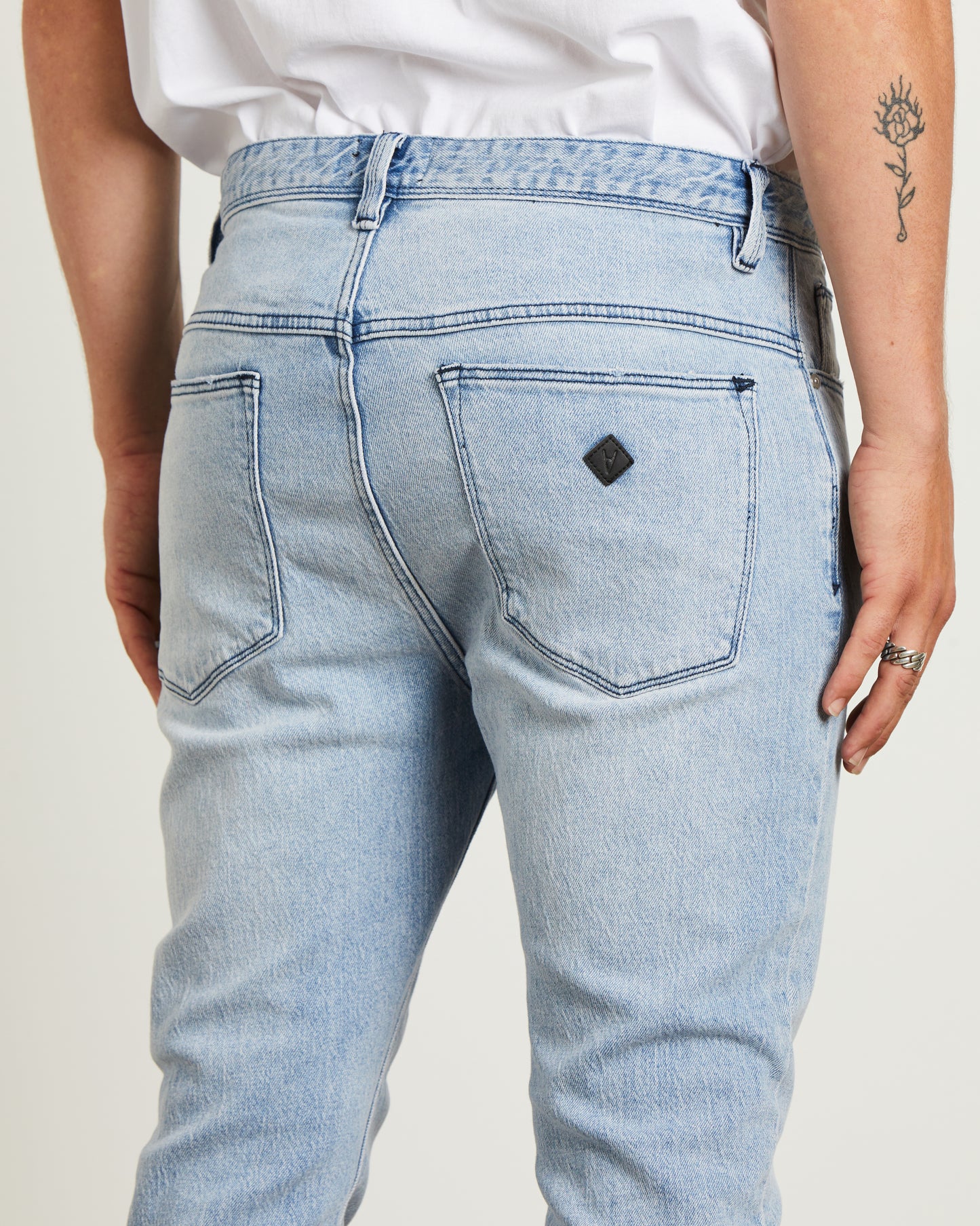 A Dropped Slim Denim Jeans Rossi