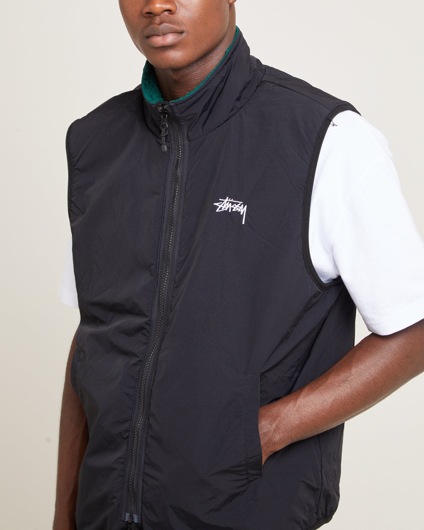 Sherpa Reversible Vest Teal