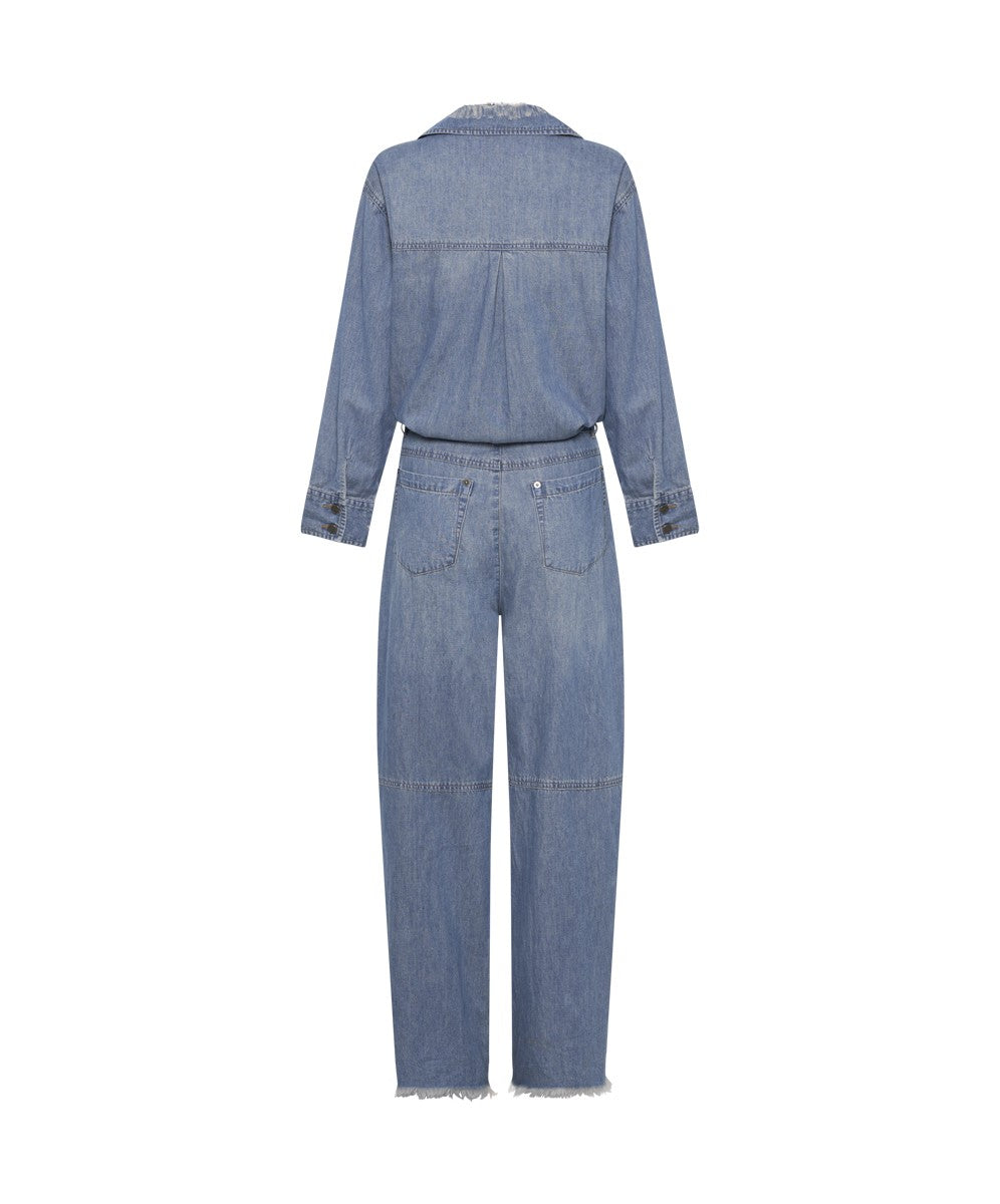 Denim Trucker Overalls Blue Lilac BLUE LILAC